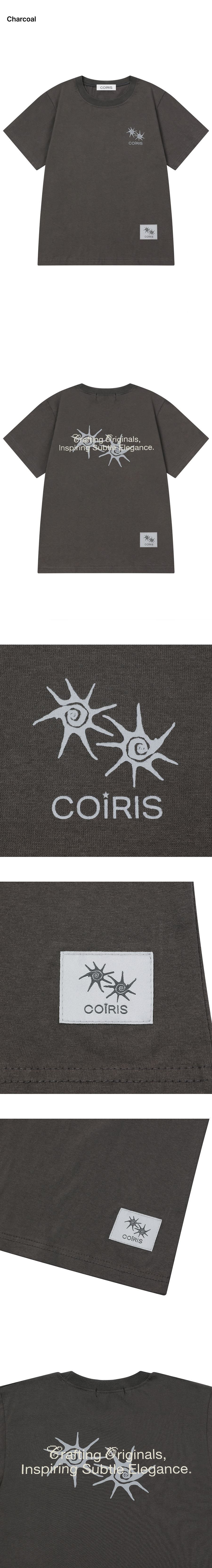 LONECK BACK LETTERING SHORT SLEEVE TEE - 3 COLORS BLACK