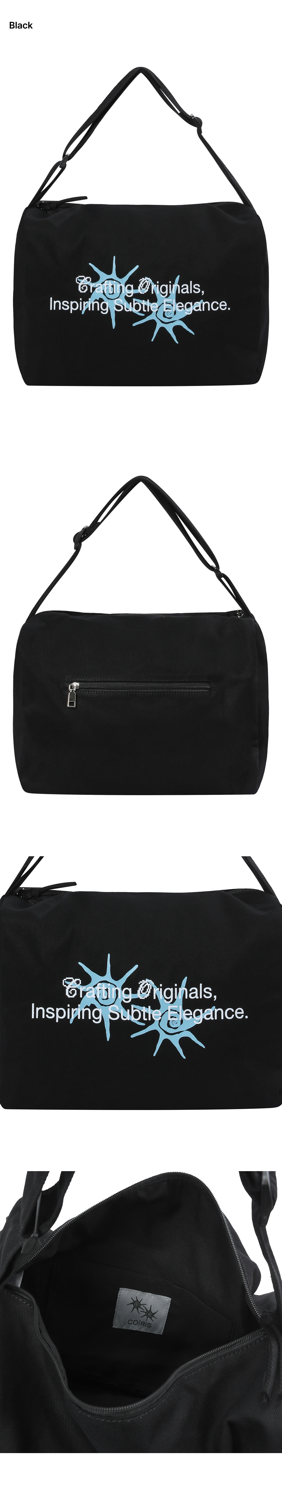 LETTERING CROSSBODY BAG - 3 COLORS BLACK