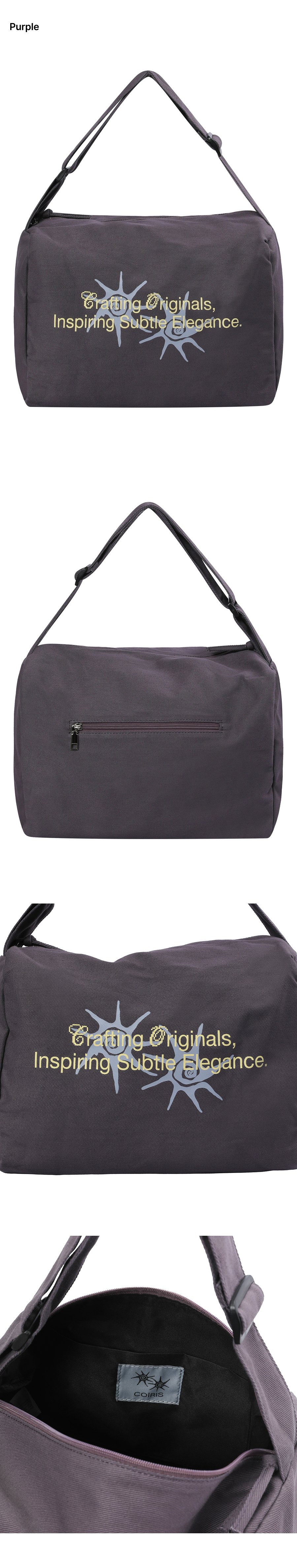 LETTERING CROSSBODY BAG - 3 COLORS BLACK