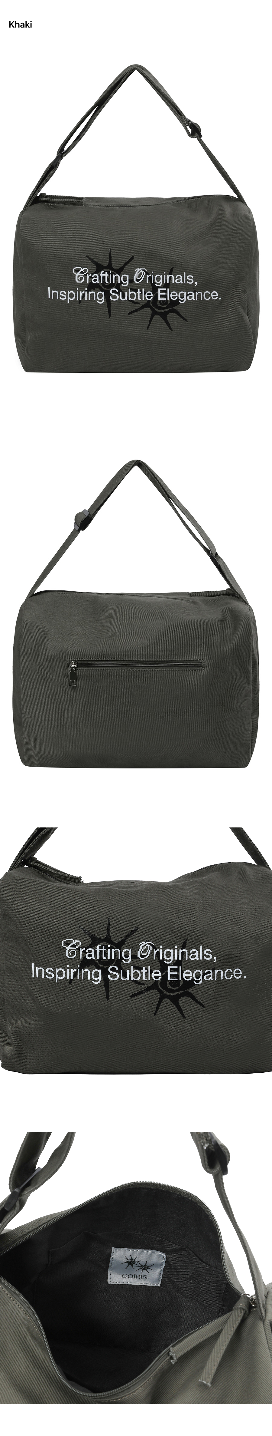 LETTERING CROSSBODY BAG - 3 COLORS BLACK