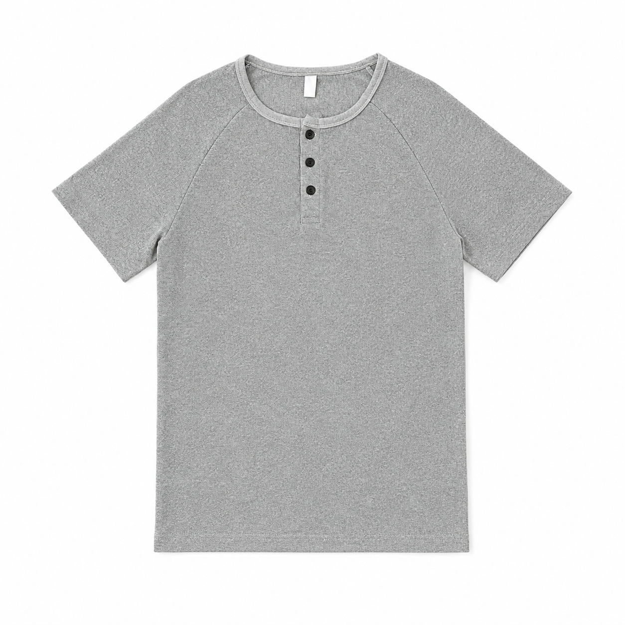 원 스판 매쉬 골지 크롭 헨리넥 크롭 반팔 (2color)