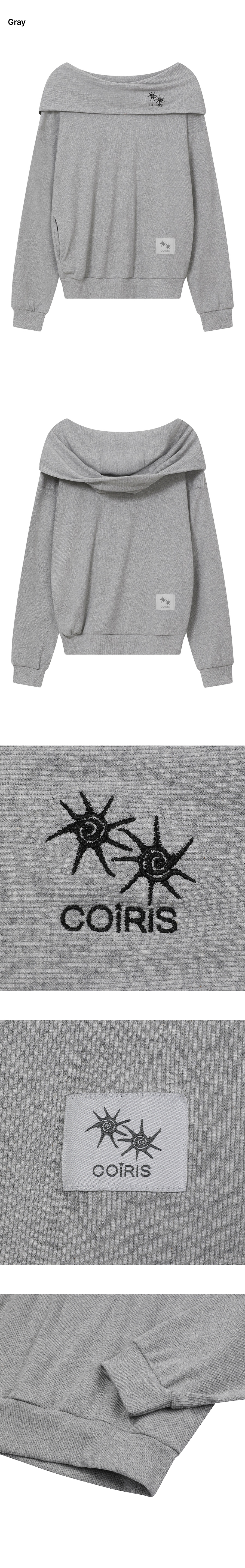 HOODIE OFF SHOULDER SWEATSHIRT - 3 COLORS BLACK