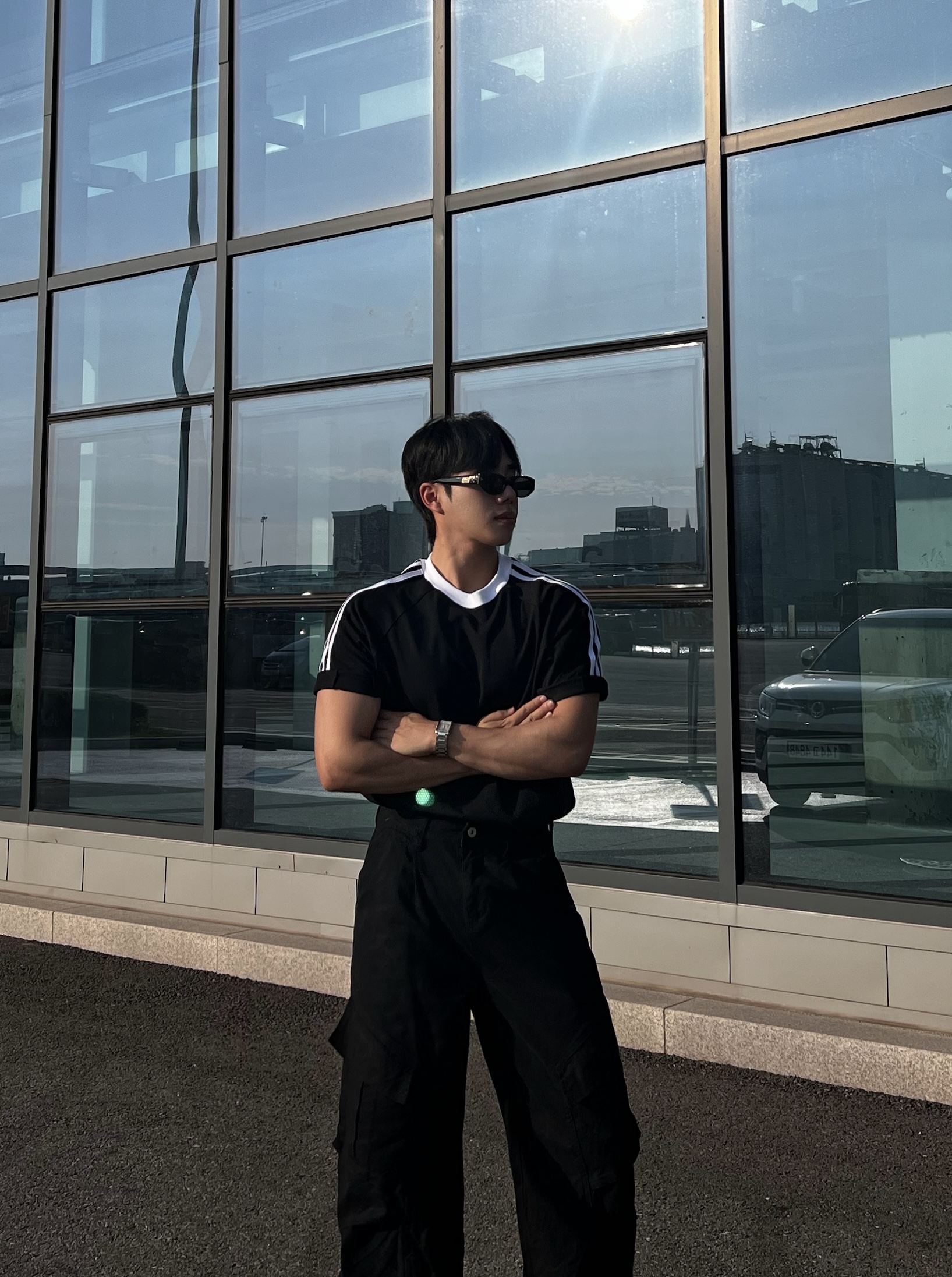 웨블 피그다잉 사선 카고 팬츠 (3color)