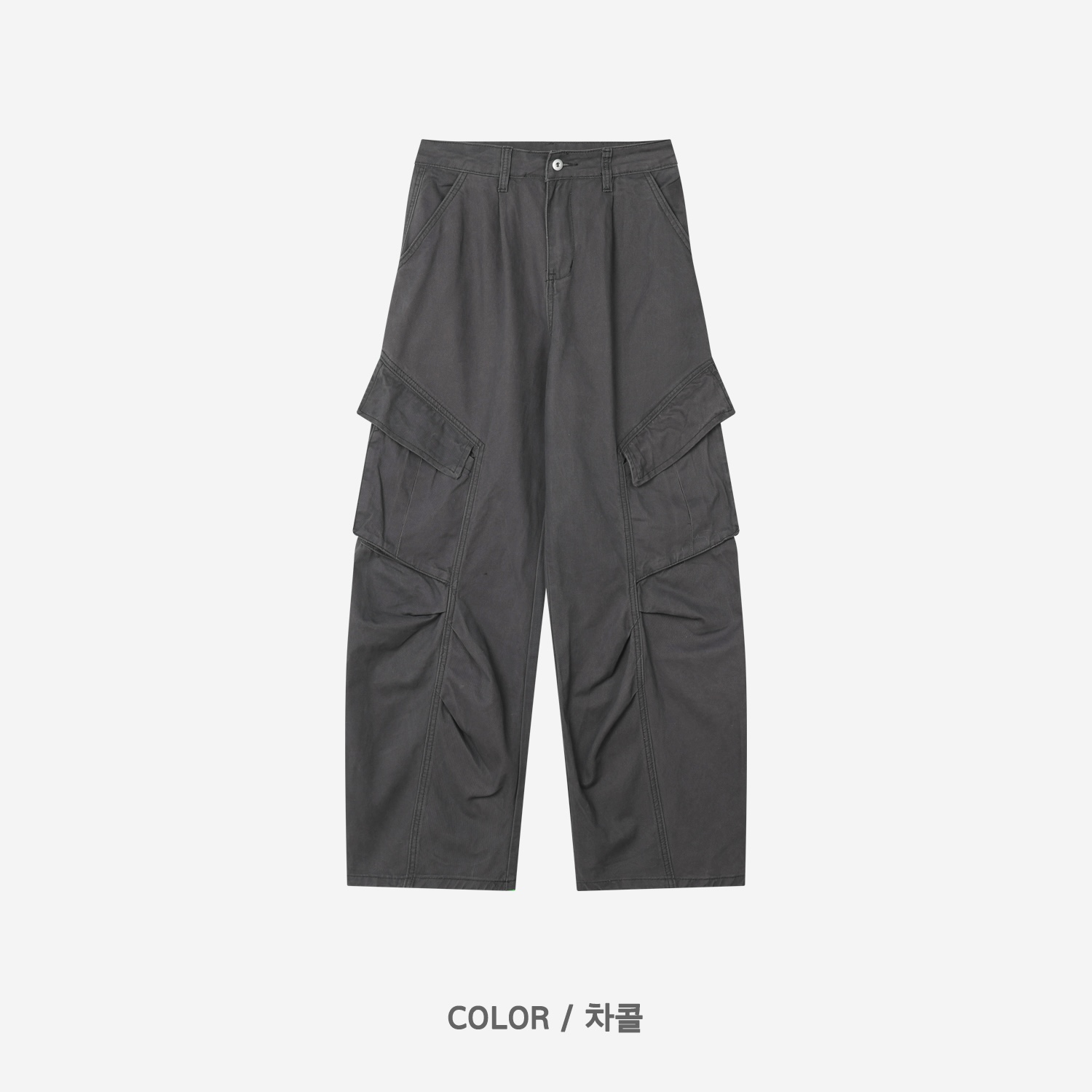 웨블 피그다잉 사선 카고 팬츠 (3color)