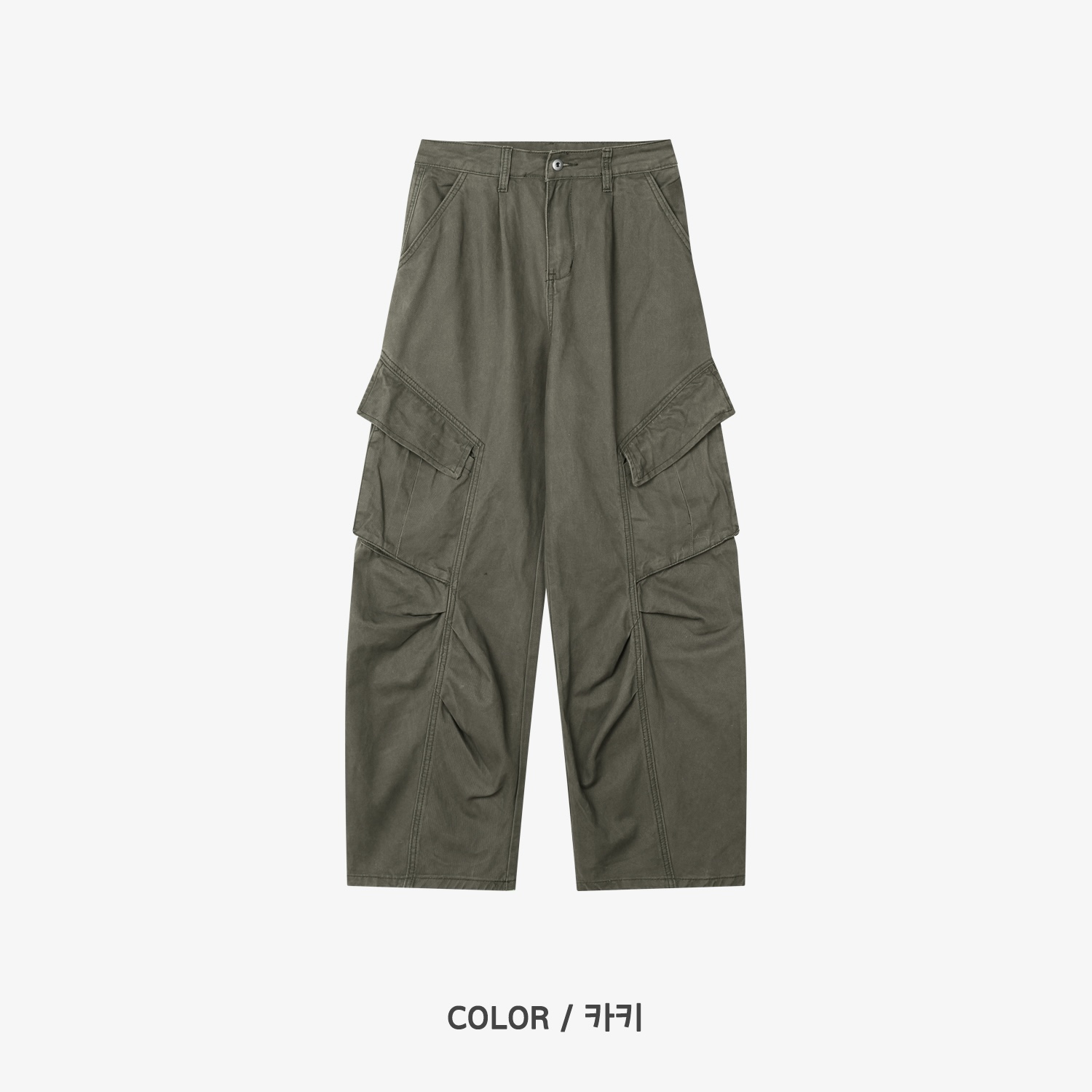 웨블 피그다잉 사선 카고 팬츠 (3color)