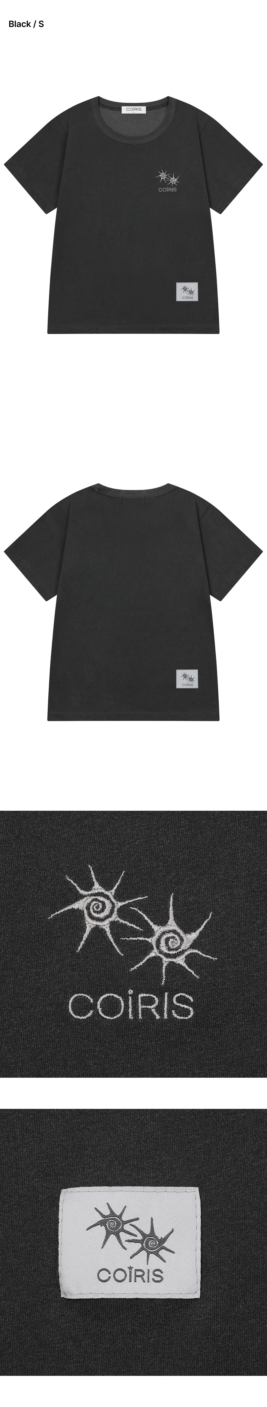 LORA SMALL LOGO PIGMENT SHORT SLEEVE TEE UNISEX - 3 COLORS BLACK