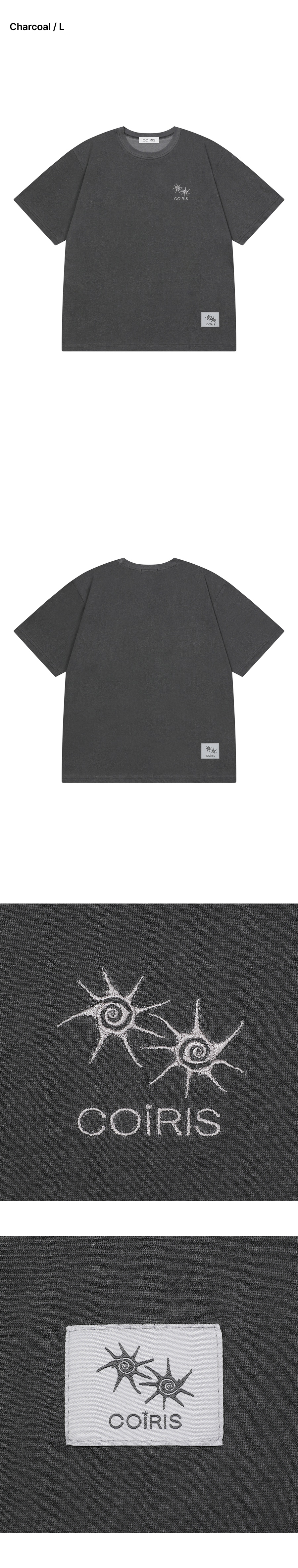 LORA SMALL LOGO PIGMENT SHORT SLEEVE TEE UNISEX - 3 COLORS BLACK