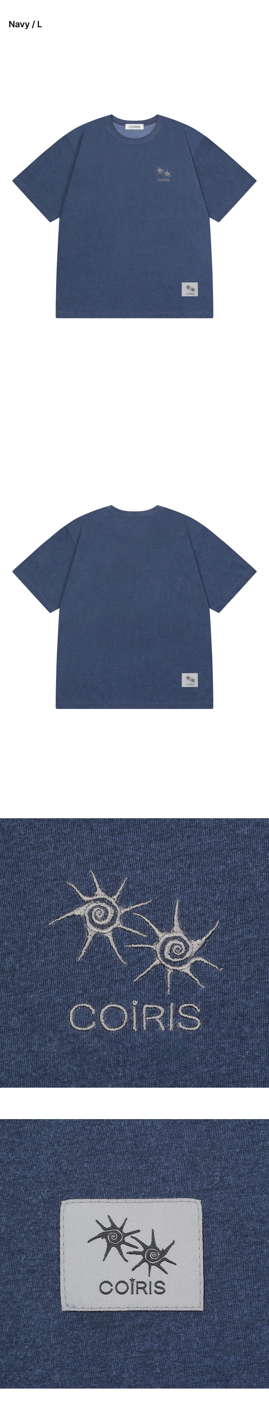 LORA SMALL LOGO PIGMENT SHORT SLEEVE TEE UNISEX - 3 COLORS BLACK