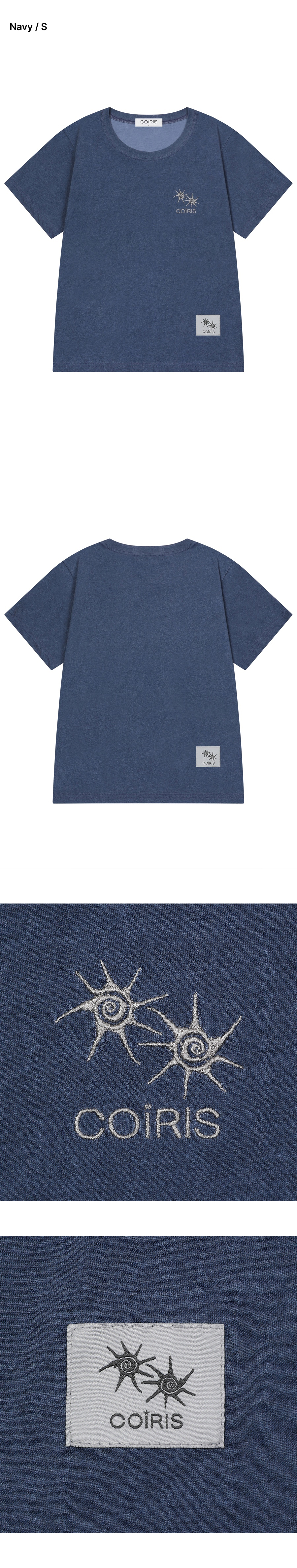 LORA SMALL LOGO PIGMENT SHORT SLEEVE TEE UNISEX - 3 COLORS BLACK