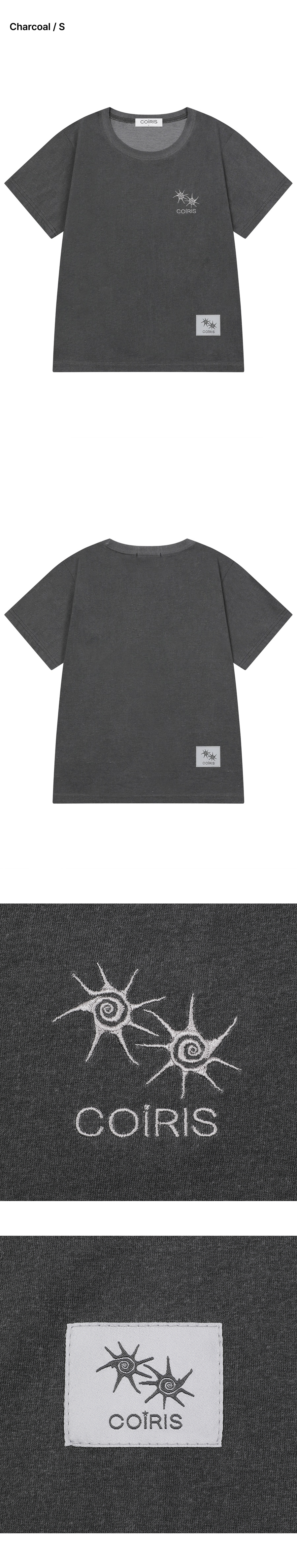LORA SMALL LOGO PIGMENT SHORT SLEEVE TEE UNISEX - 3 COLORS BLACK