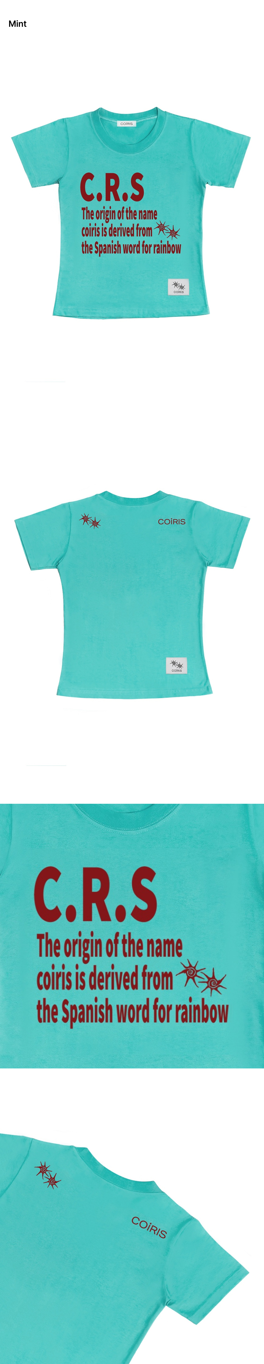 CRS VIVID MINT SLIM FIT SHORT SLEEVE TEE MINT