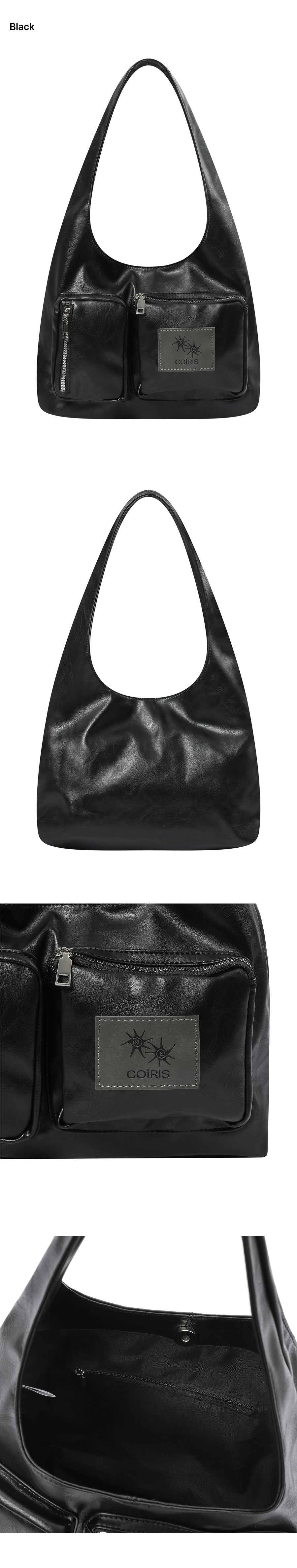 TEE POCKET SHOULDER BAG - 2 COLORS BLACK