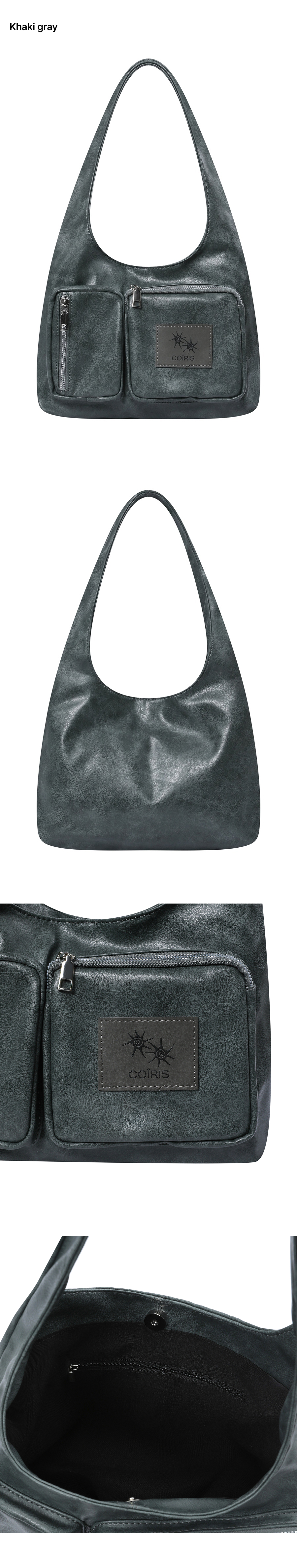 TEE POCKET SHOULDER BAG - 2 COLORS BLACK