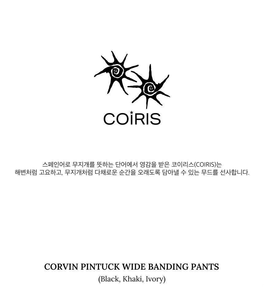 PINTUCK WIDE PANTS - 3 COLORS BLACK