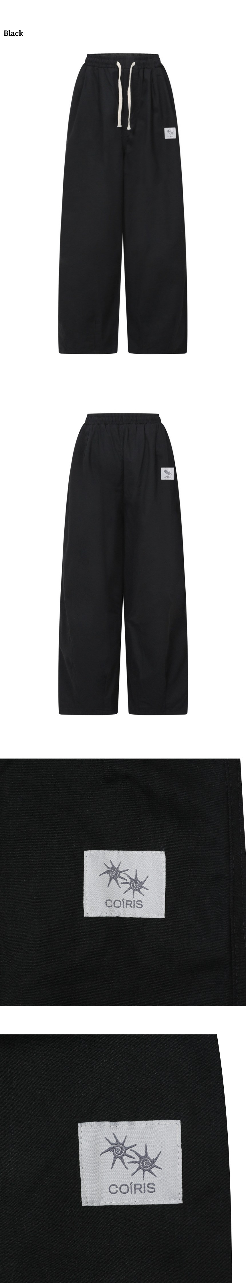 PINTUCK WIDE PANTS - 3 COLORS BLACK
