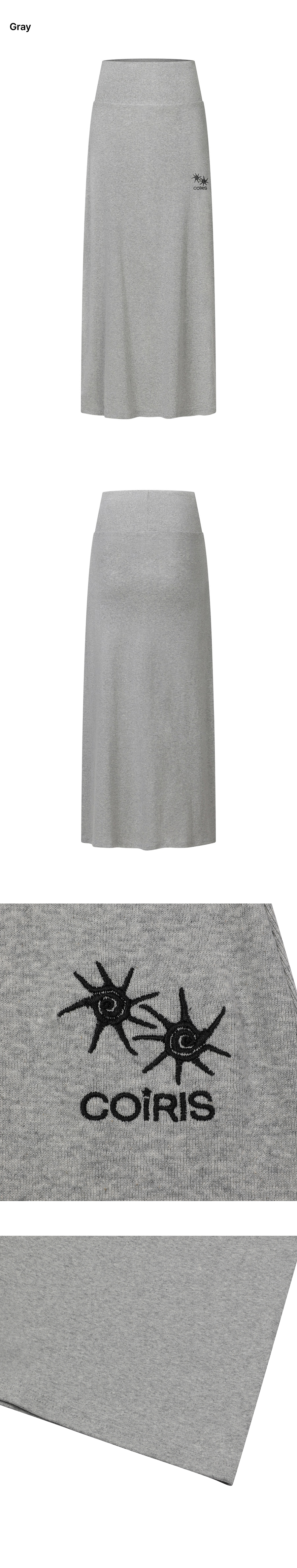 LONG SKIRT - 2 COLORS CHARCOAL