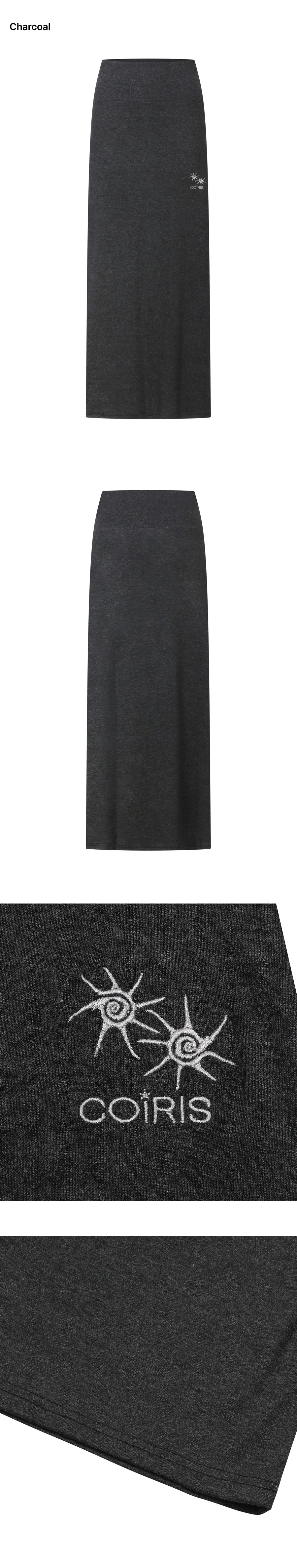 LONG SKIRT - 2 COLORS CHARCOAL