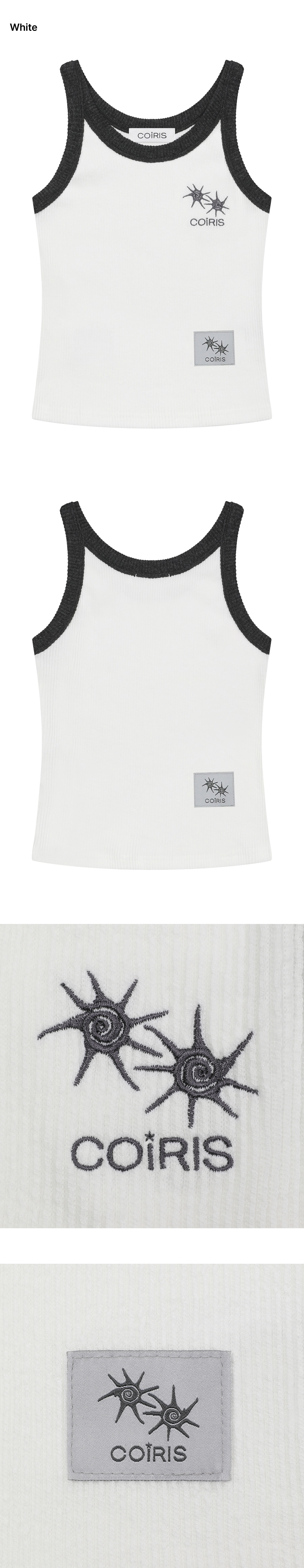 LORA SMALL LOGO CONTRAST SLEEVELESS - 2 COLORS BLACK