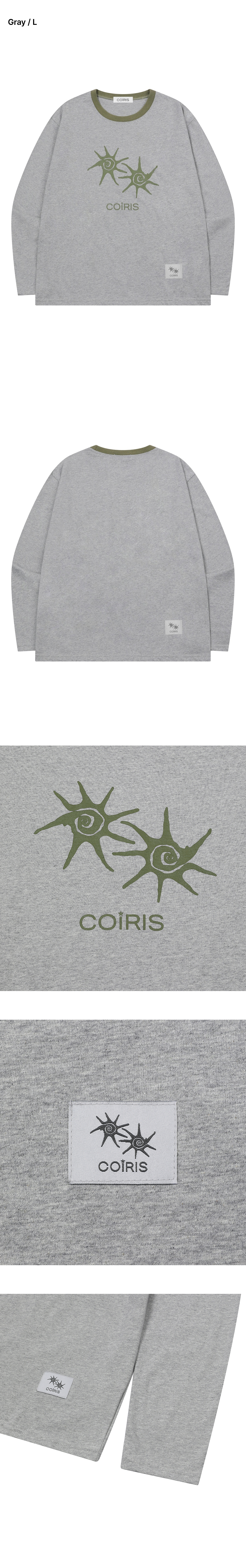SOLUNA CONTRAST ROUND NECK LONG SLEEVE TEE UNISEX - 4 COLORS BLACK