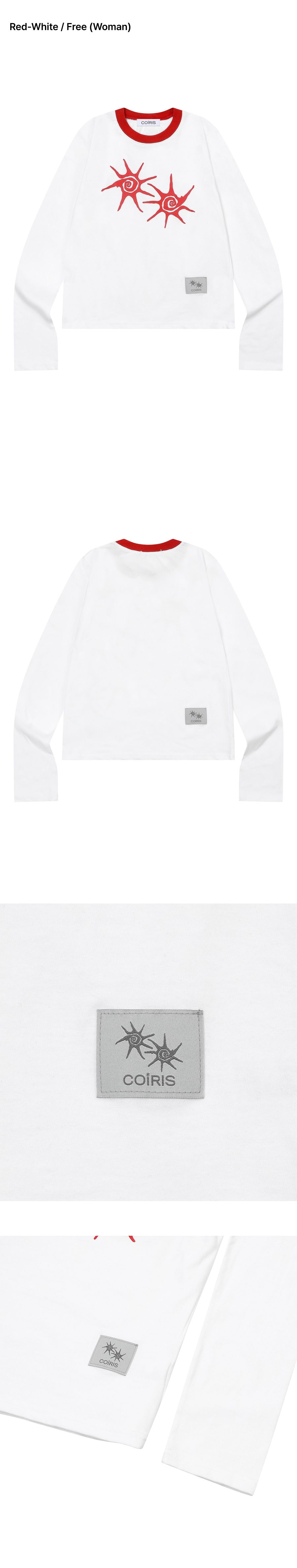 SOLUNA CONTRAST ROUND NECK LONG SLEEVE TEE UNISEX - 4 COLORS BLACK
