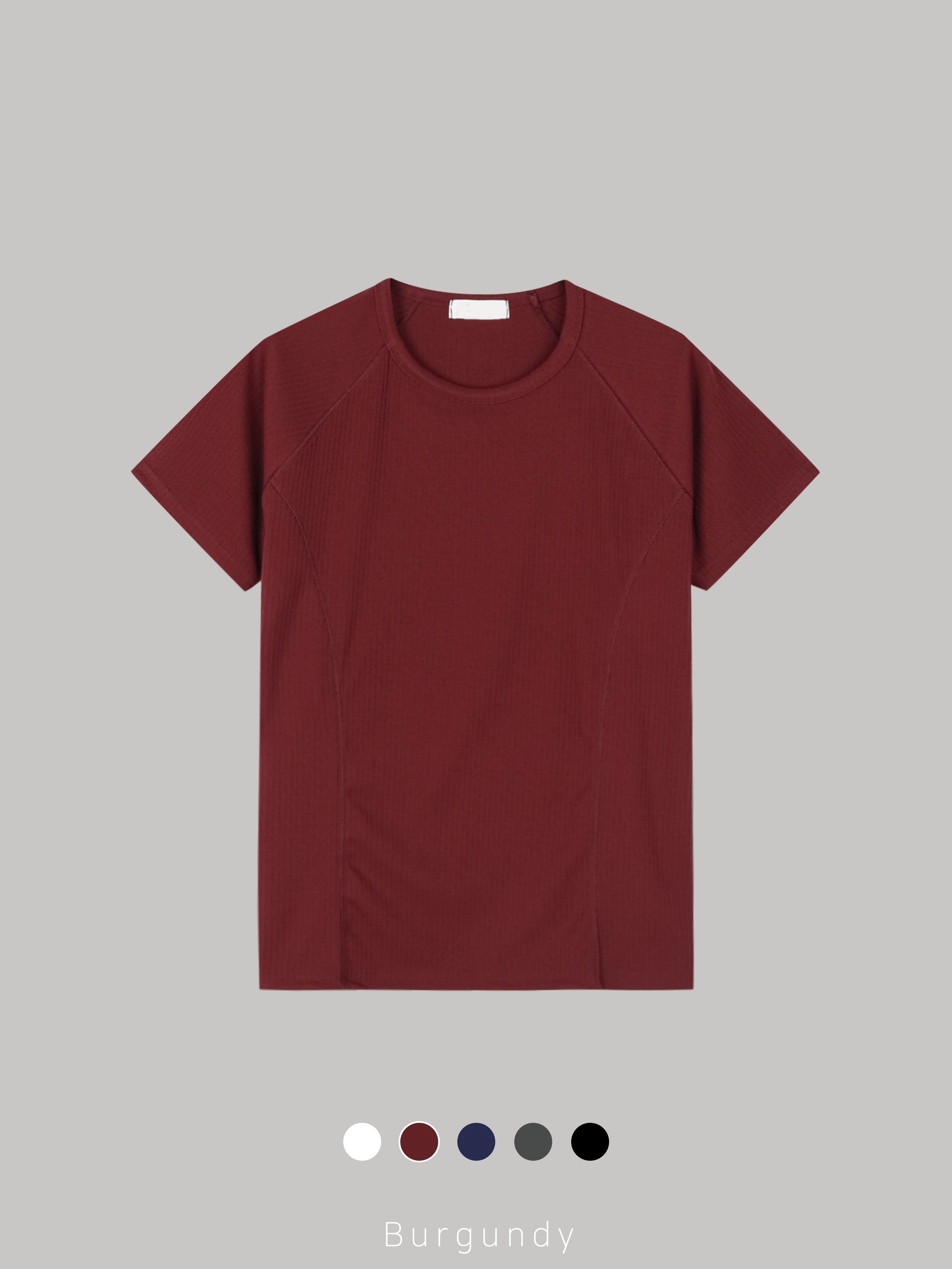 메브 절개 스판 골지 머슬 반팔 (5color)