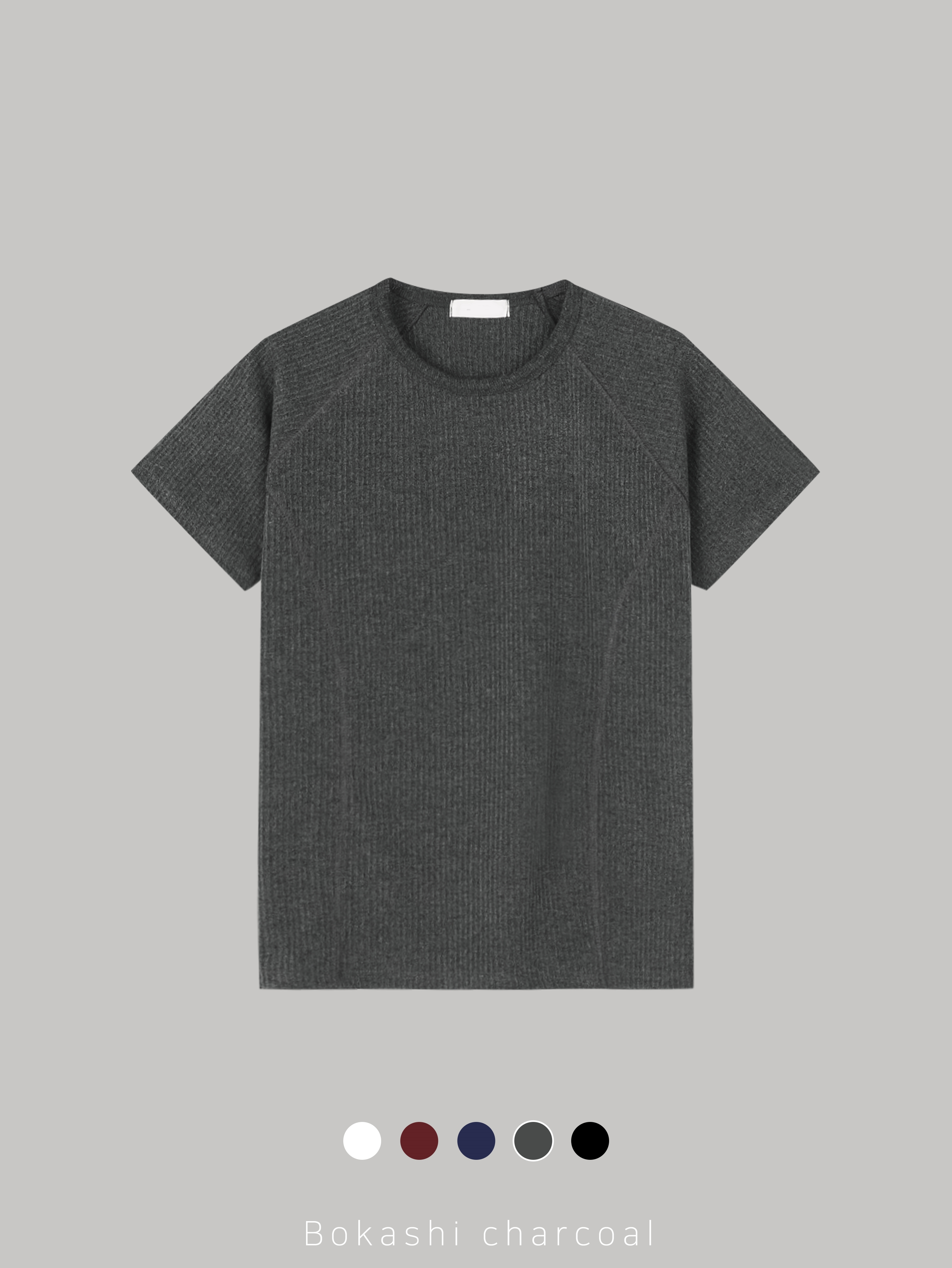 메브 절개 스판 골지 머슬 반팔 (5color)