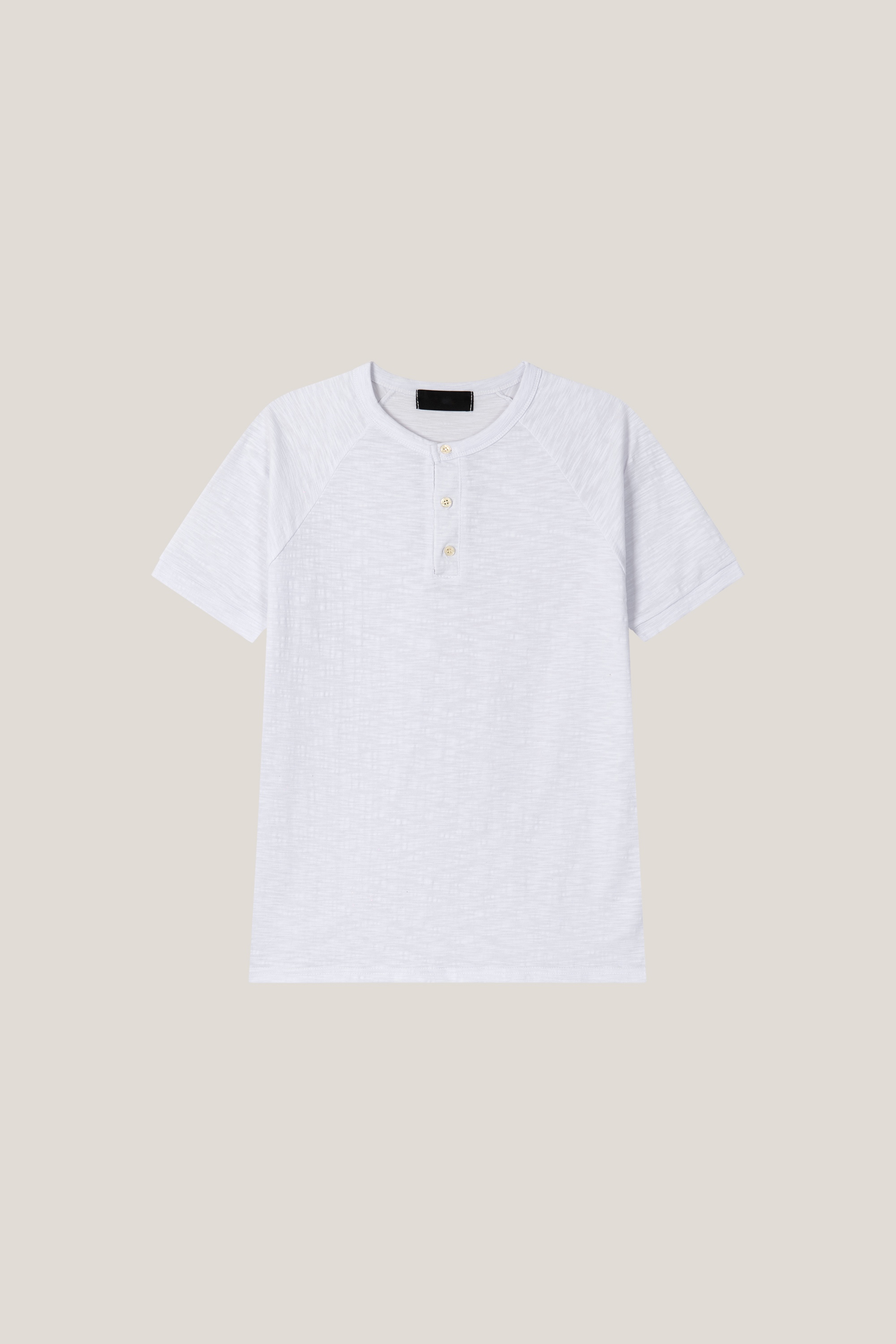 렉브 슬라브 투톤 헨리넥 머슬 반팔 (3color)