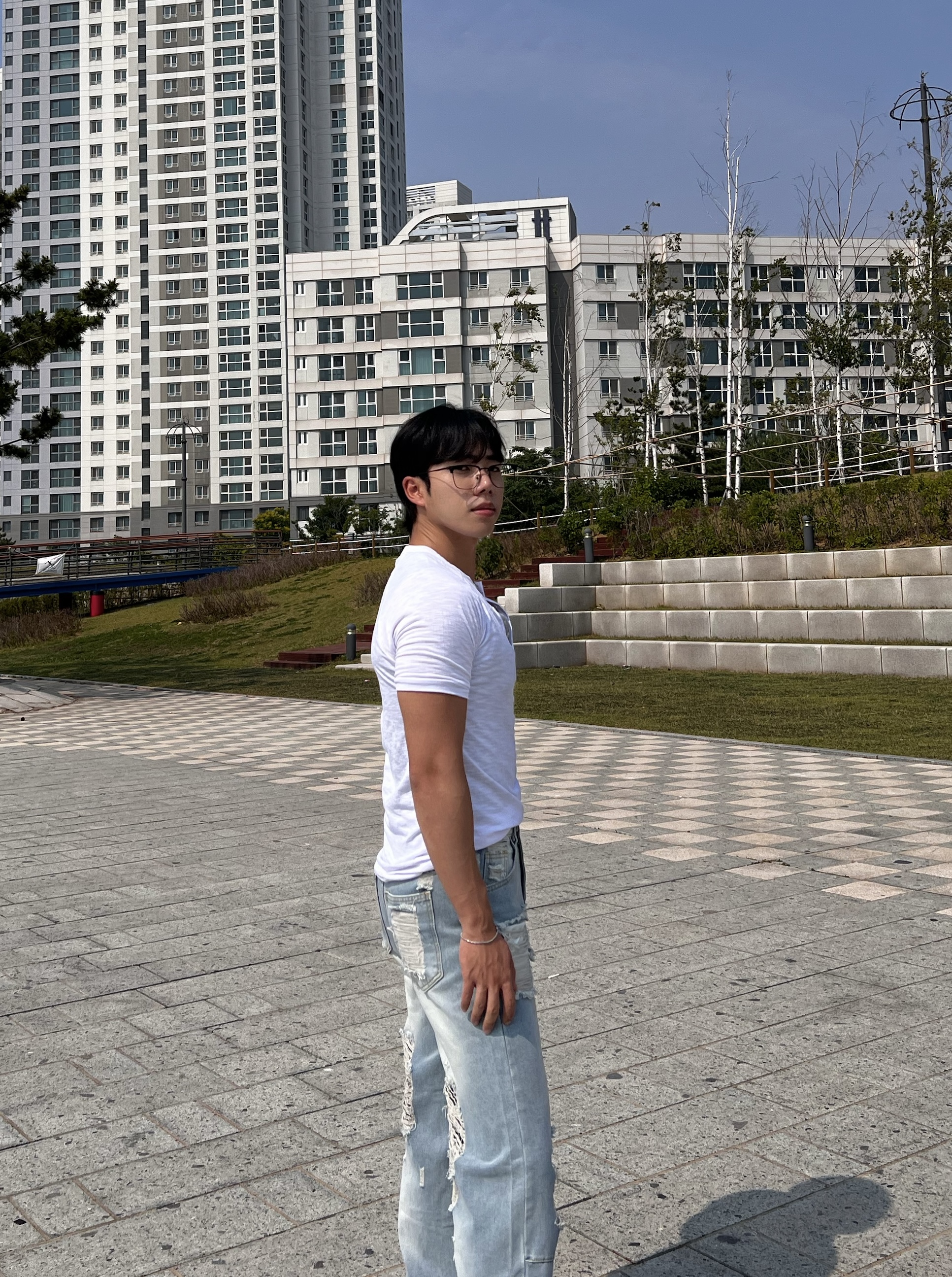 렉브 슬라브 투톤 헨리넥 머슬 반팔 (3color)