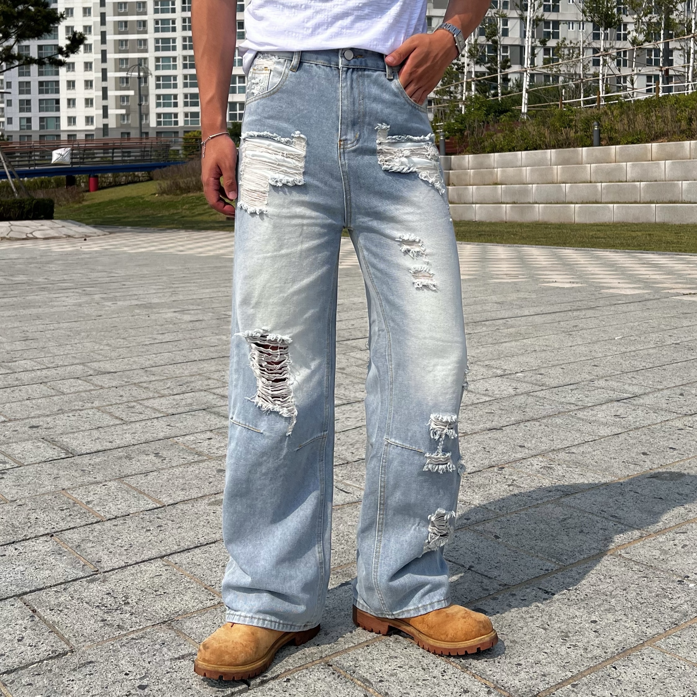 렉브 슬라브 투톤 헨리넥 머슬 반팔 (3color)