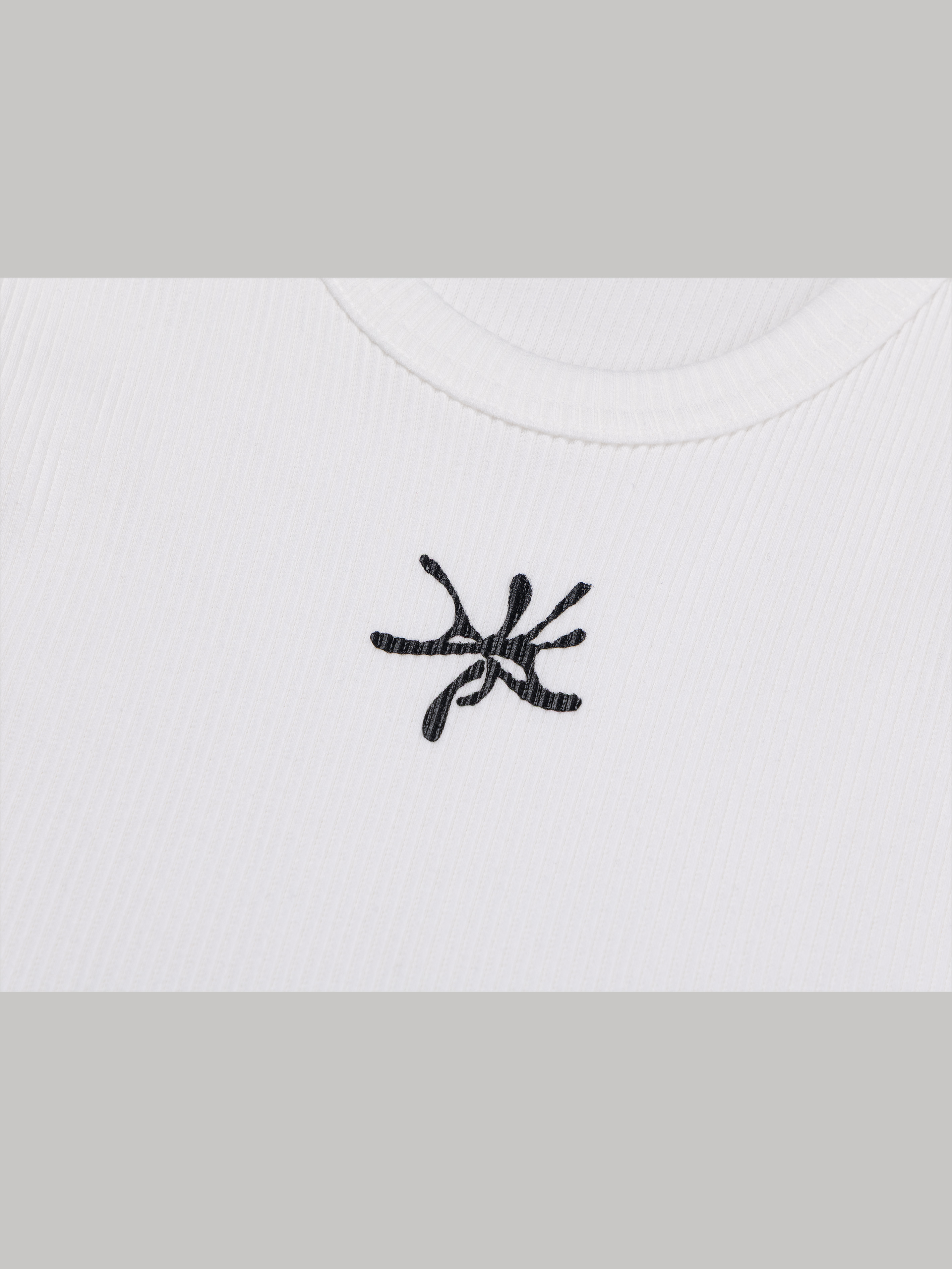 메르 엠블럼 프린팅 골지 나시 (2color)