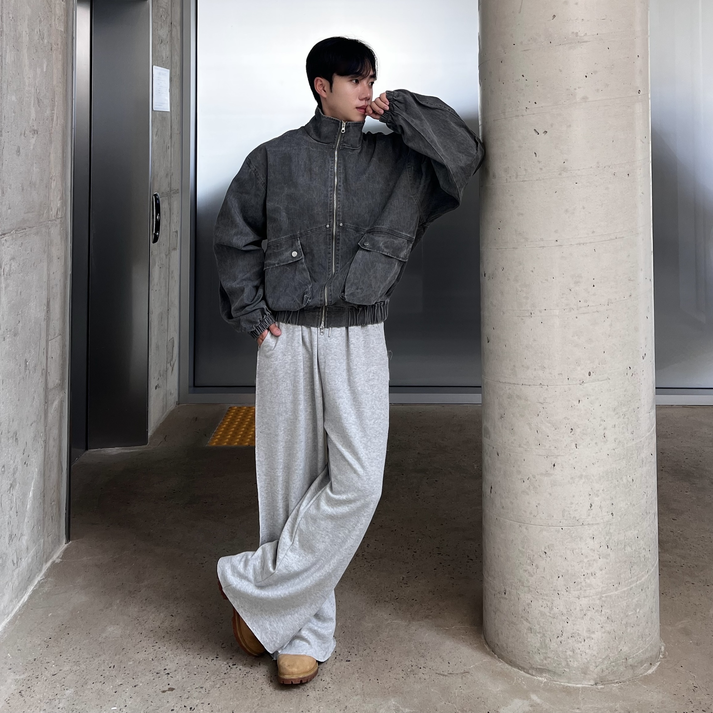 87 인사이드 아웃 데끼 스웨트 벌룬 밴딩 팬츠 (3color)