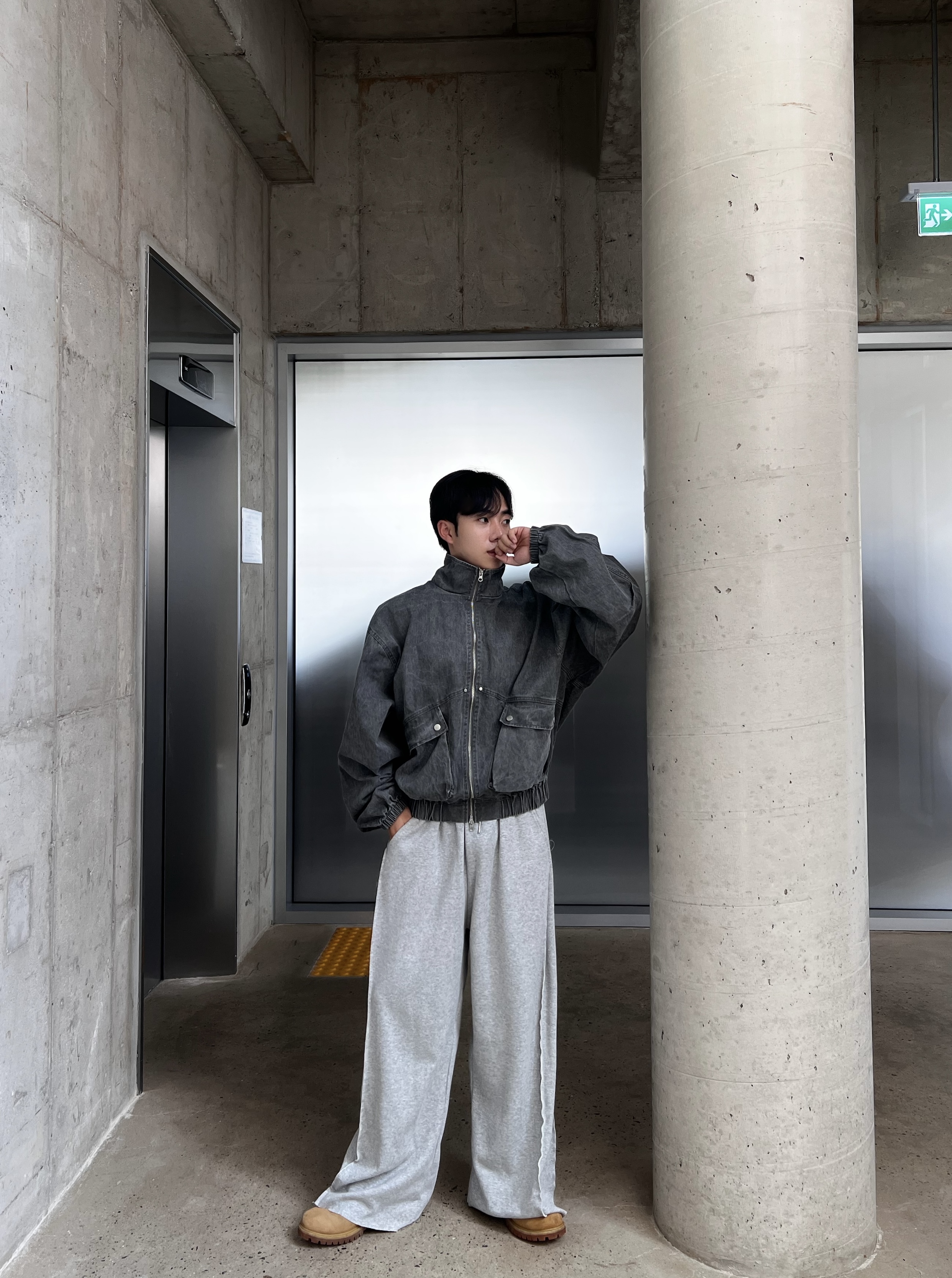 87 인사이드 아웃 데끼 스웨트 벌룬 밴딩 팬츠 (3color)