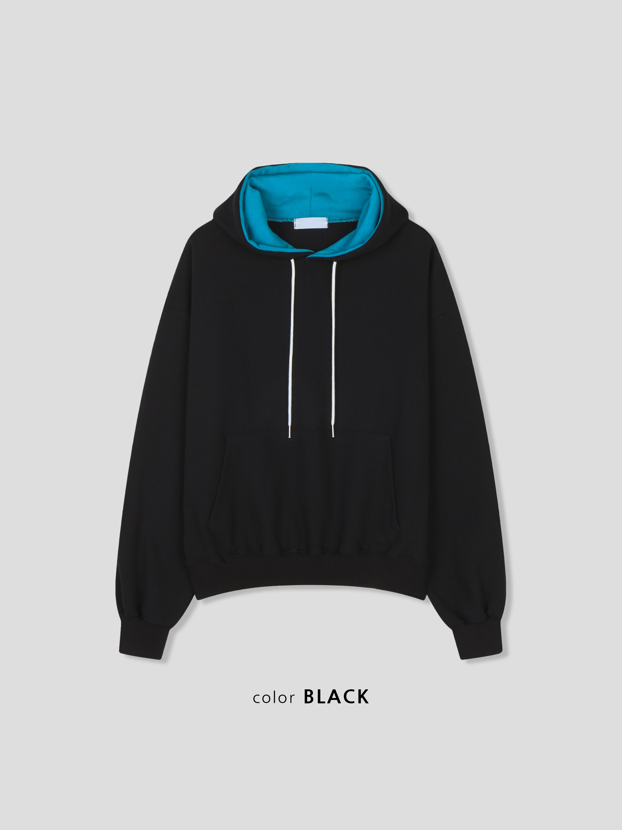 셉원 투톤 레이어드 배색 크롭 후드티 (5color)
