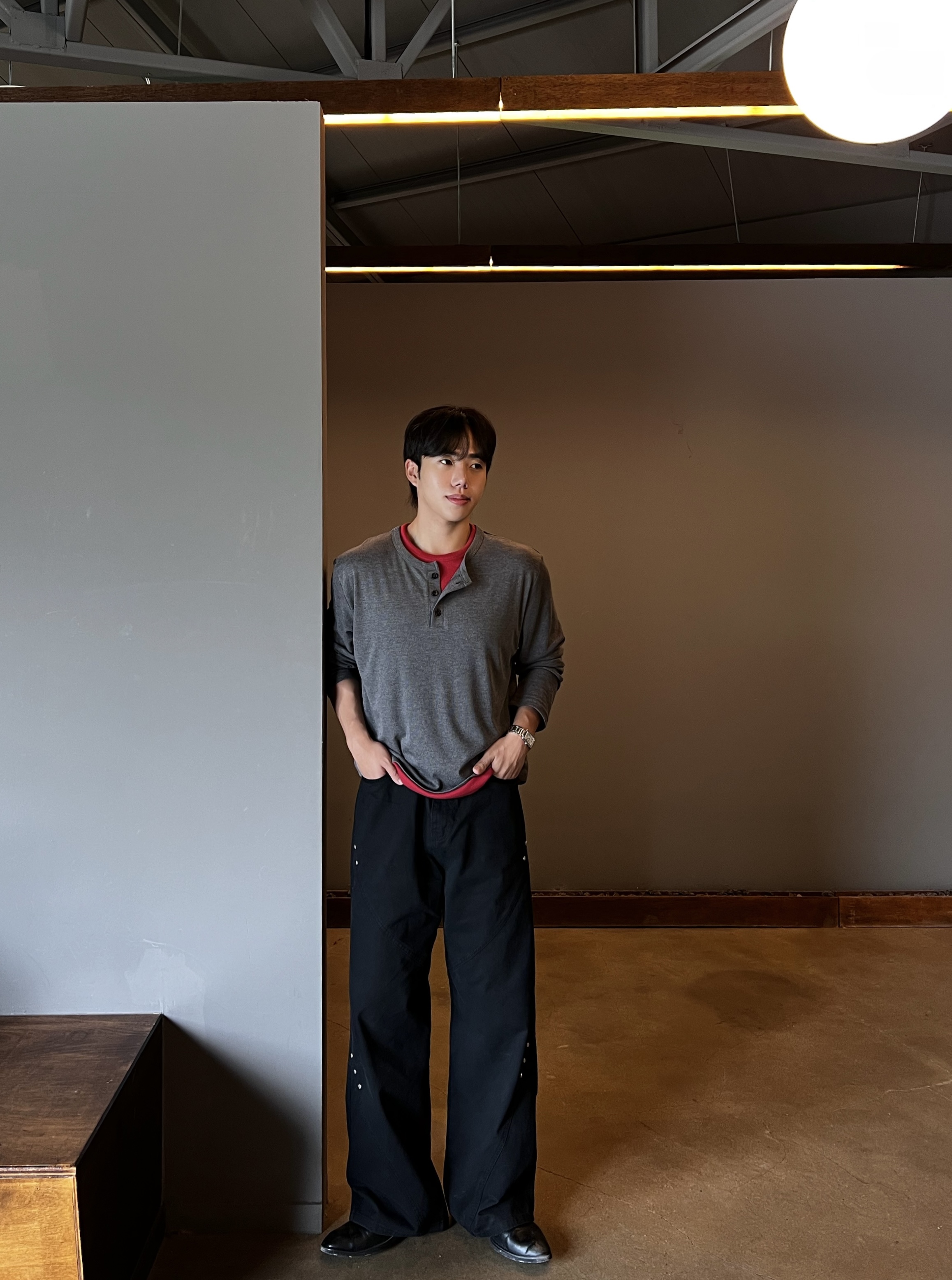 바드 스터드 절개 리벳 팬츠 (3color)