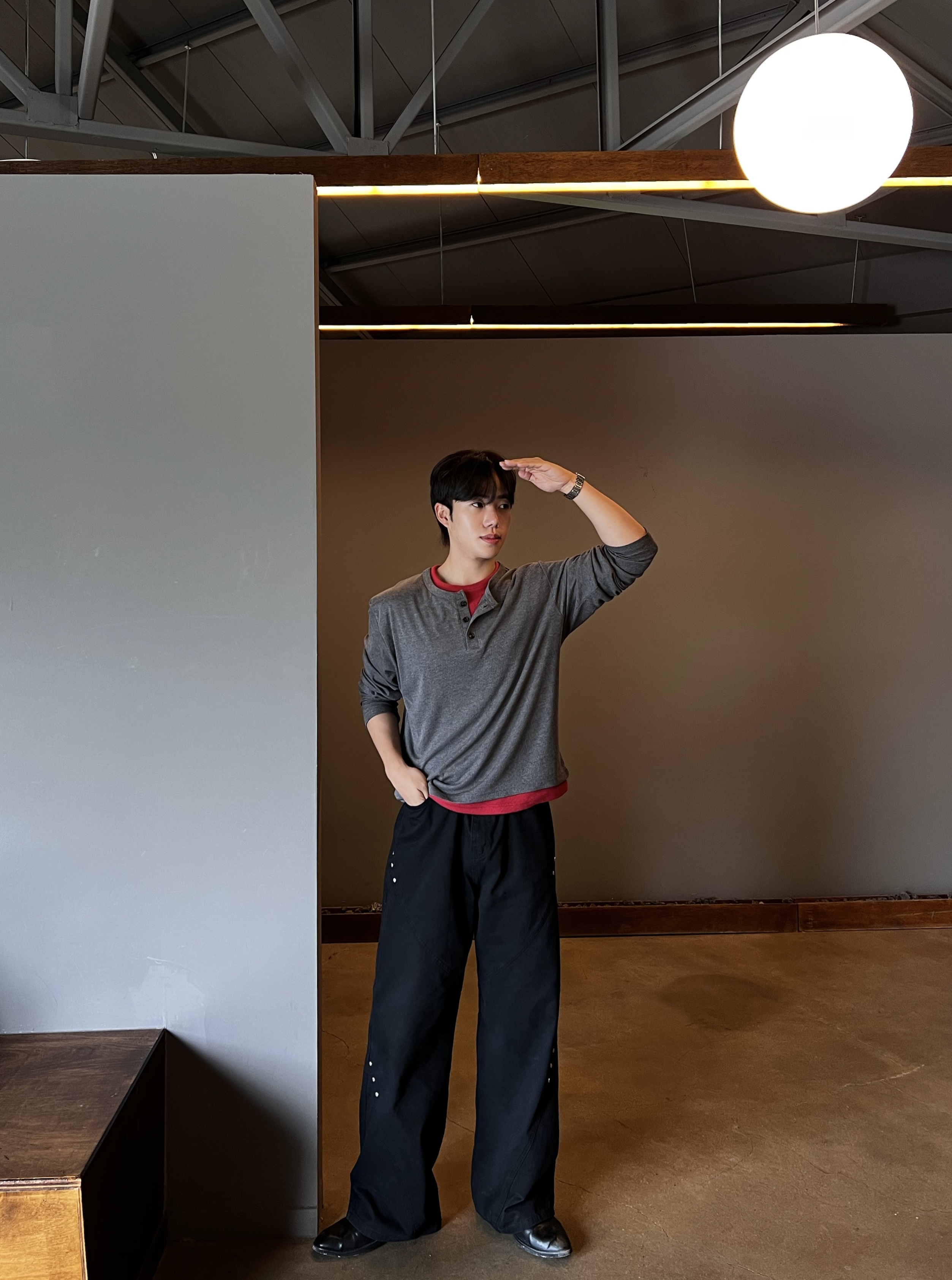 바드 스터드 절개 리벳 팬츠 (3color)