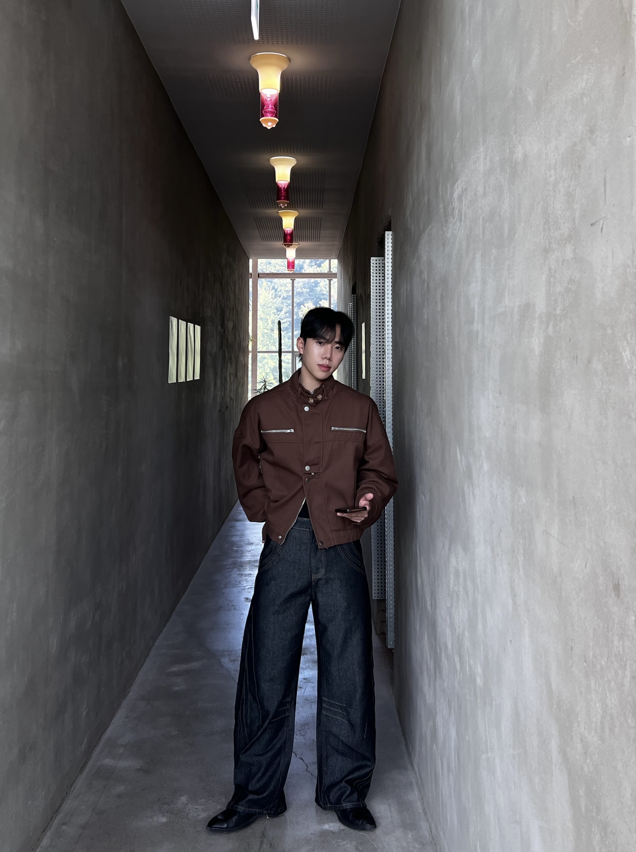 디브 생지 데님 절개 리벳 팬츠 (1color)