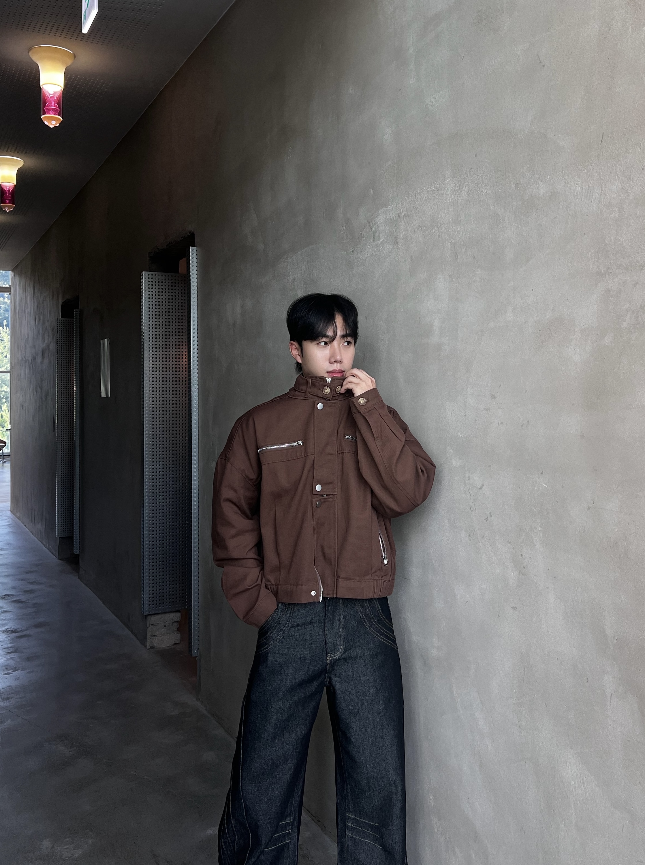 디브 생지 데님 절개 리벳 팬츠 (1color)