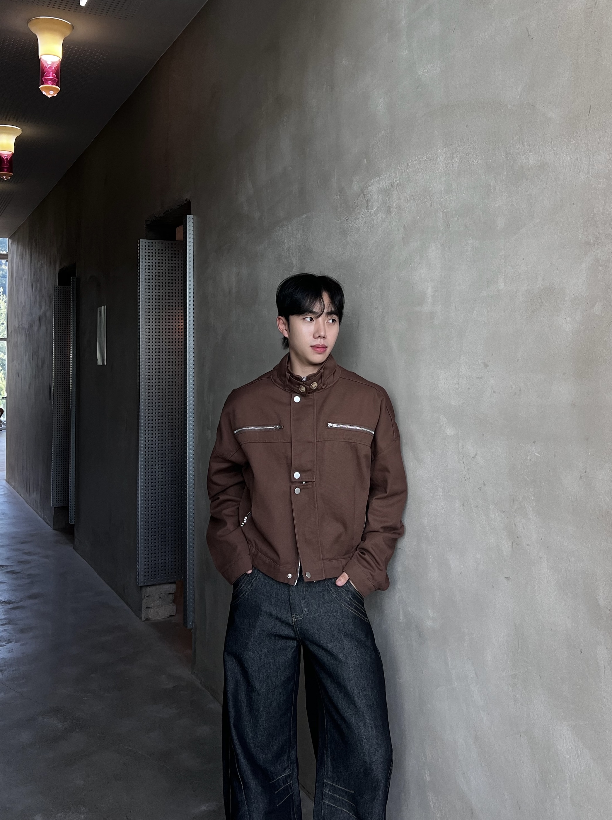 디브 생지 데님 절개 리벳 팬츠 (1color)