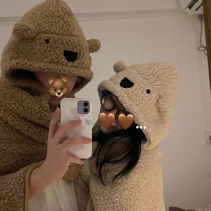 뽀글이 곰돌이 후드 담요 입는담요 망토 블랭킷 3colors 상세 이미지 15
