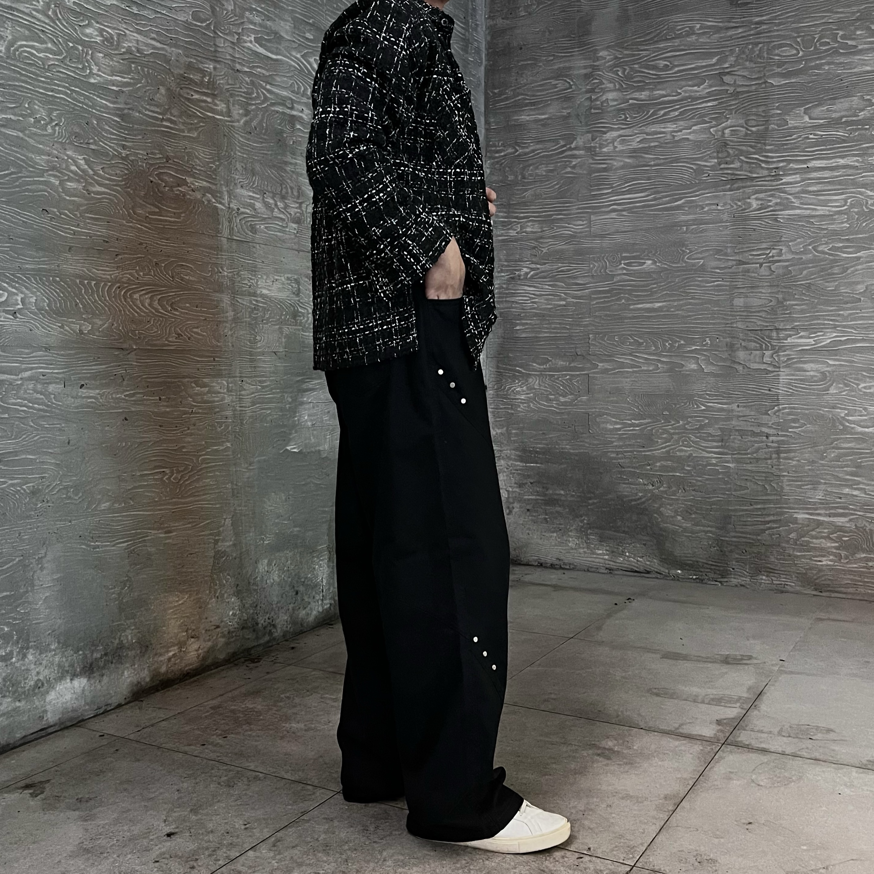 바드 스터드 절개 리벳 팬츠 (3color)