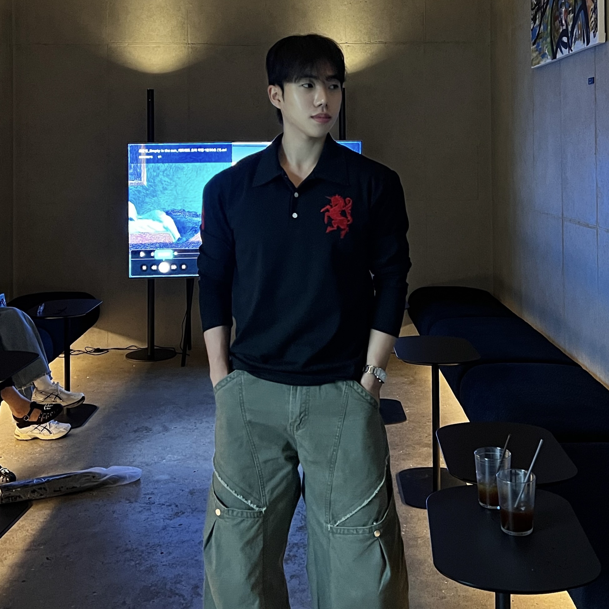 패르 넘버 홀스 카라 헨리넥 긴팔 (9color)