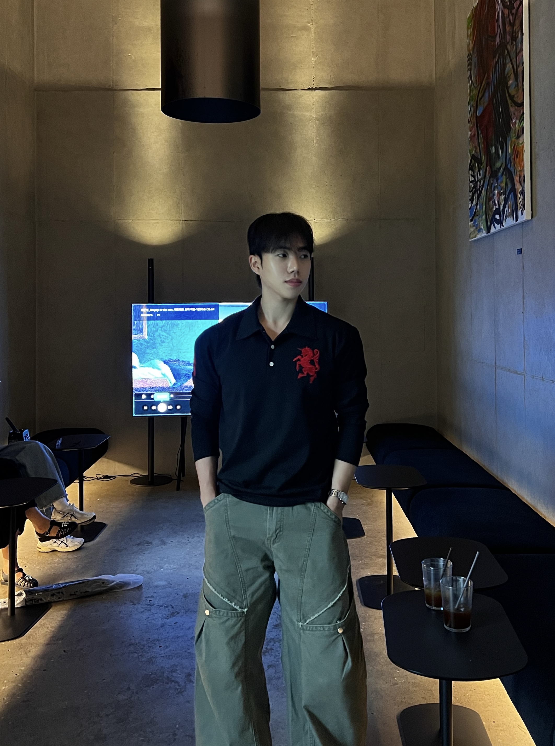 패르 넘버 홀스 카라 헨리넥 긴팔 (9color)