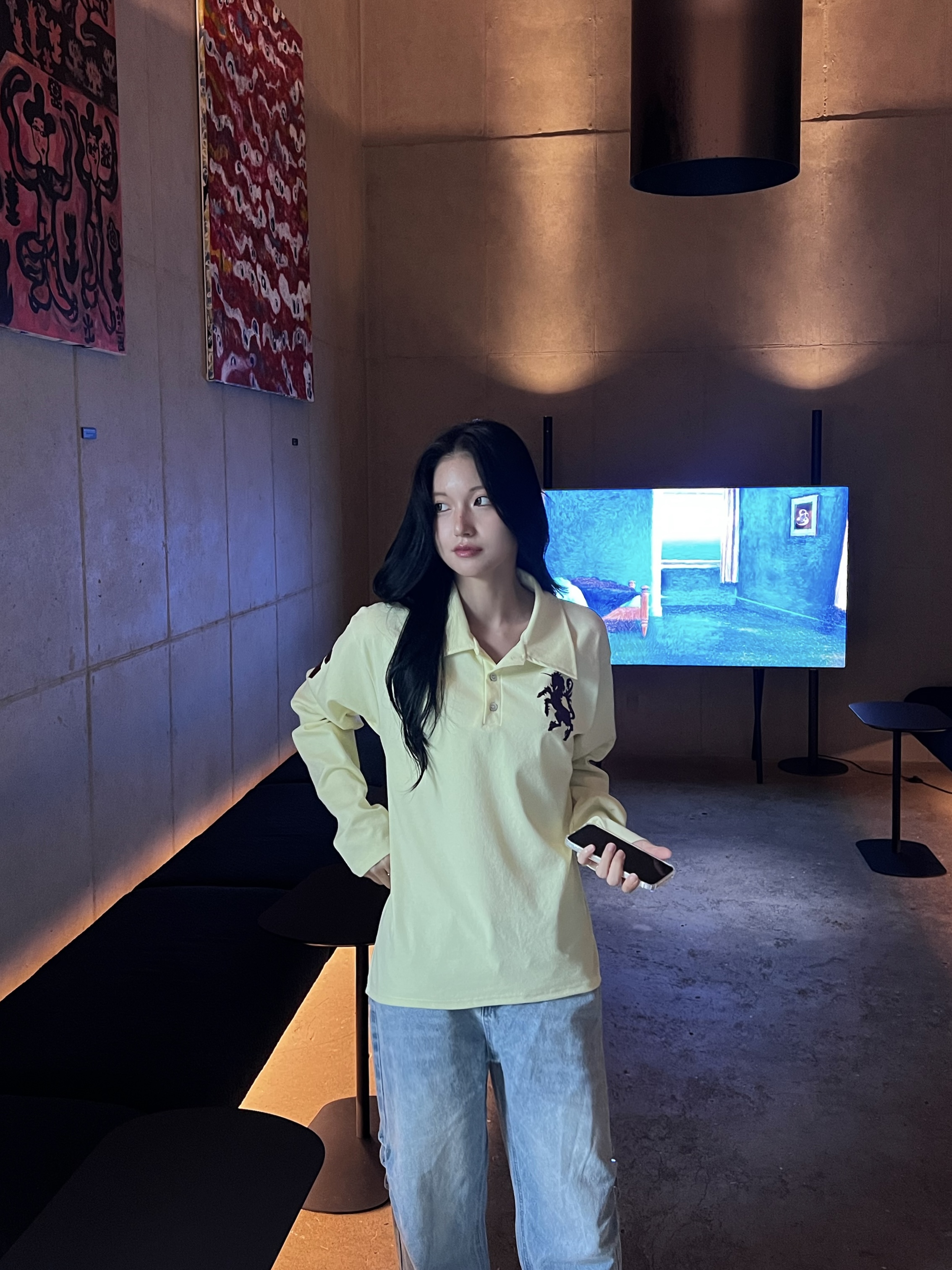 패르 넘버 홀스 카라 헨리넥 긴팔 (9color)