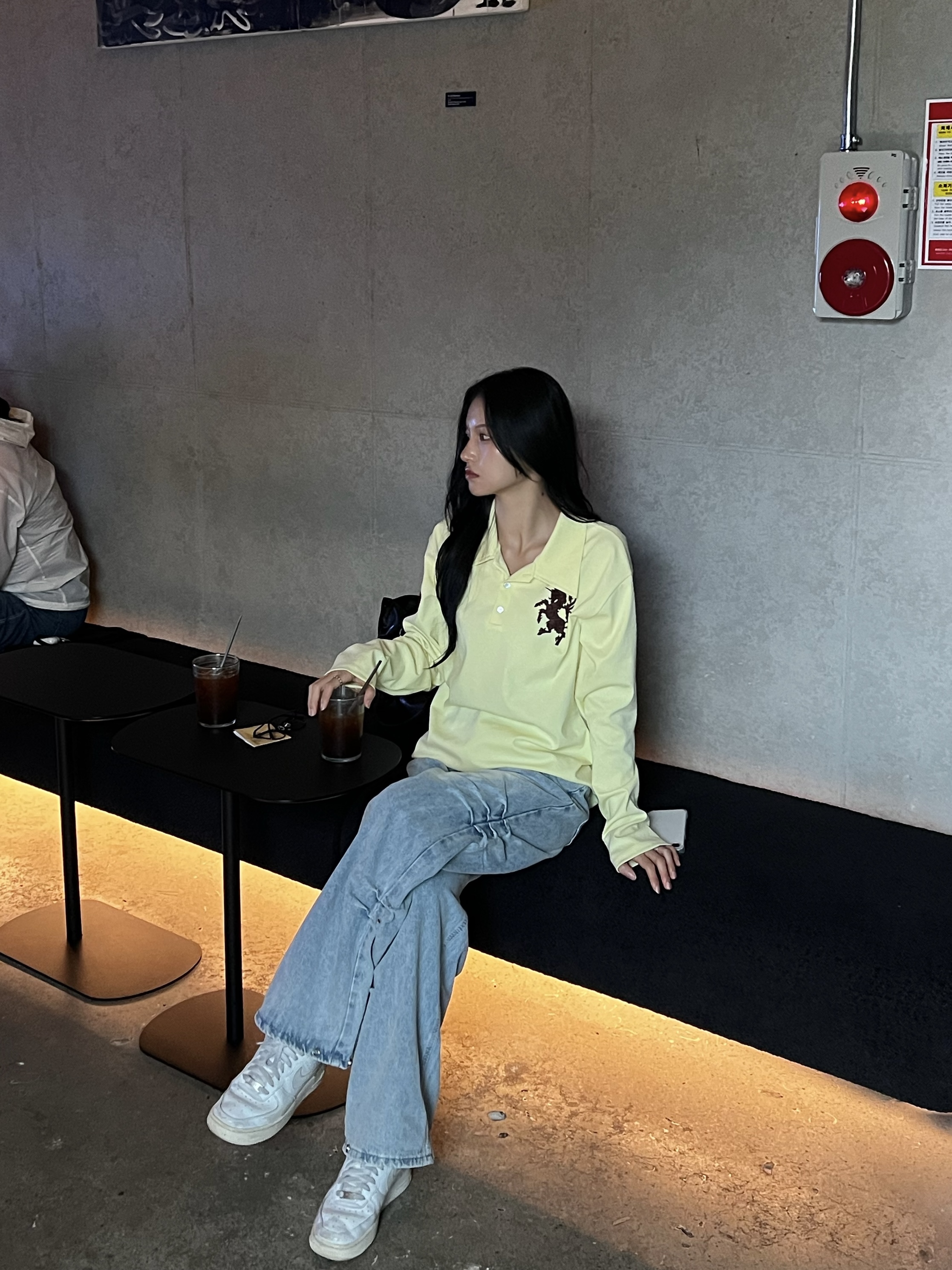 패르 넘버 홀스 카라 헨리넥 긴팔 (9color)