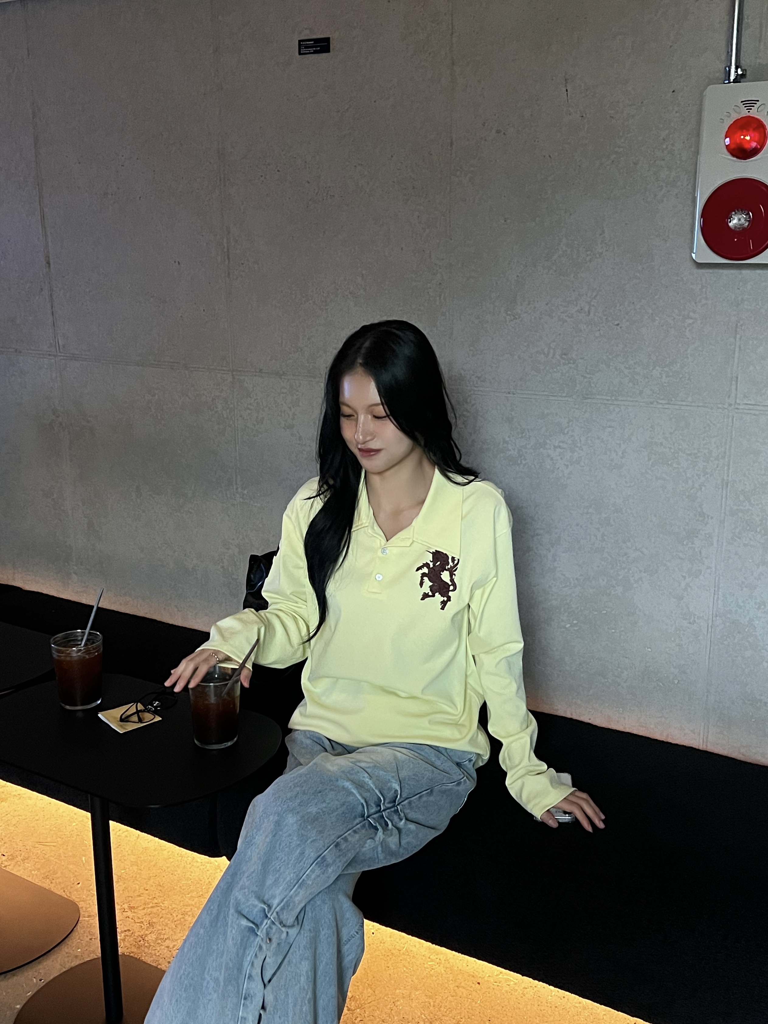 패르 넘버 홀스 카라 헨리넥 긴팔 (9color)