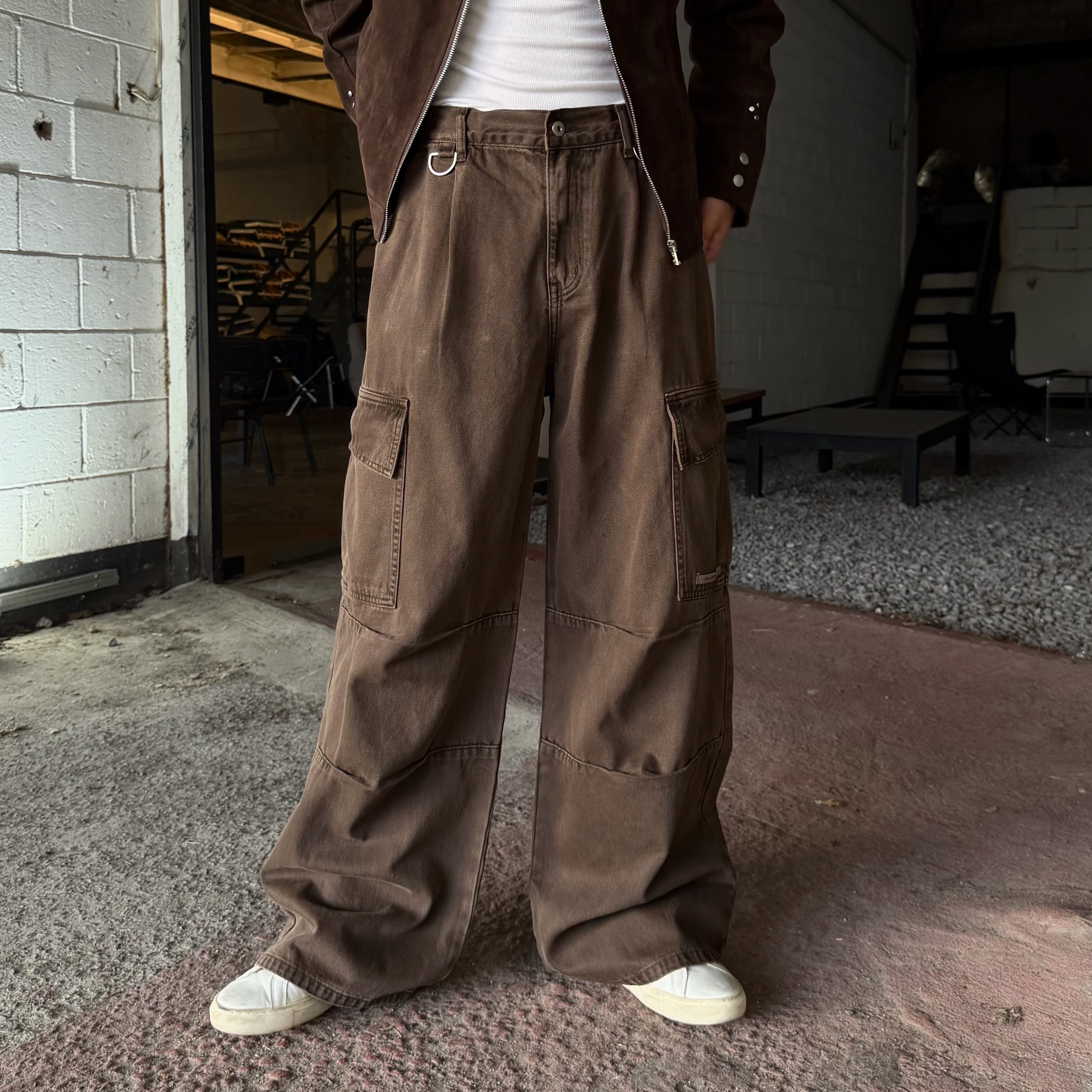 콤원 D링 워싱 다잉 카고 팬츠 (3color)