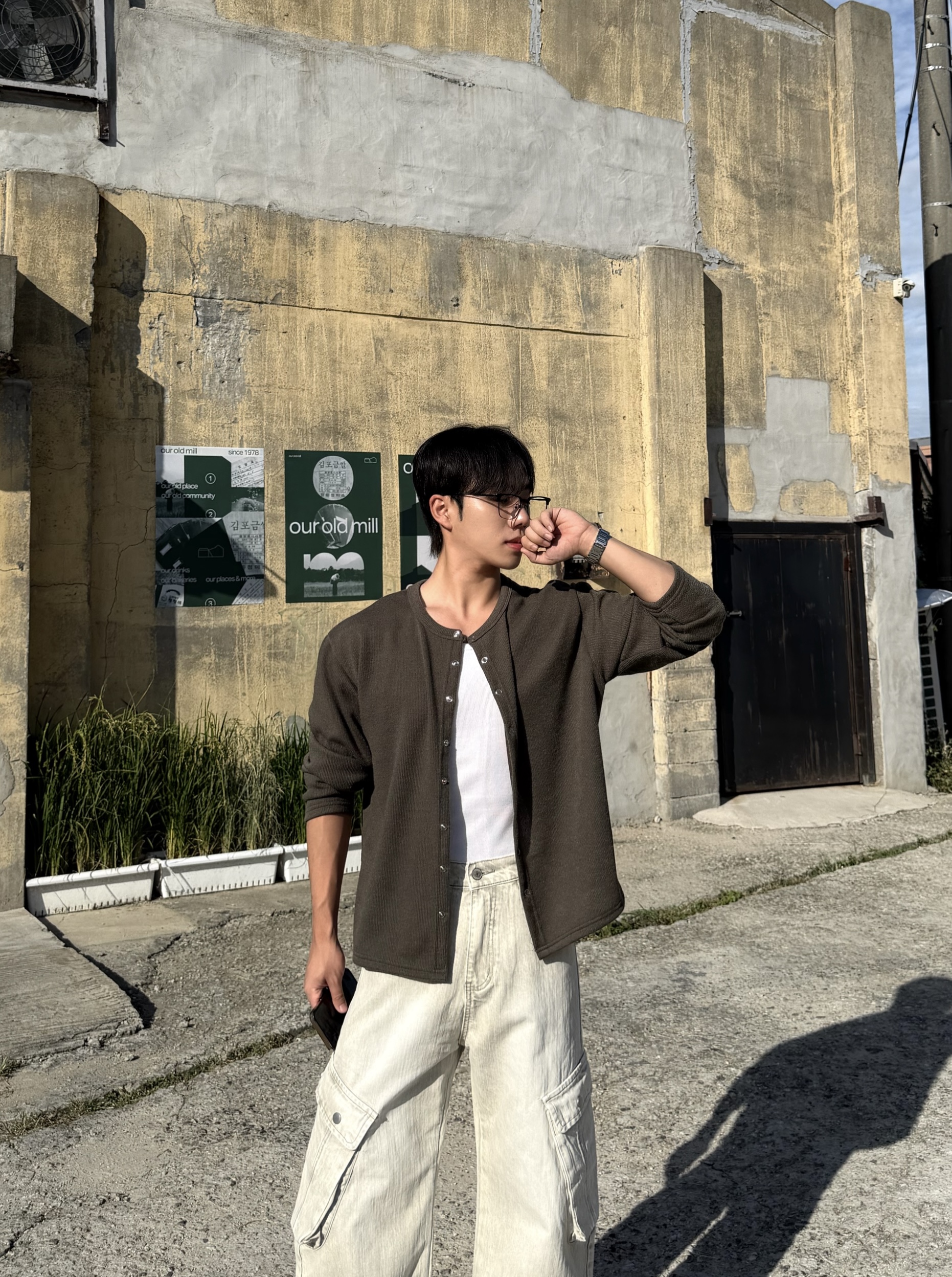 딜블 스냅 버튼 니트 가디건 (7color)