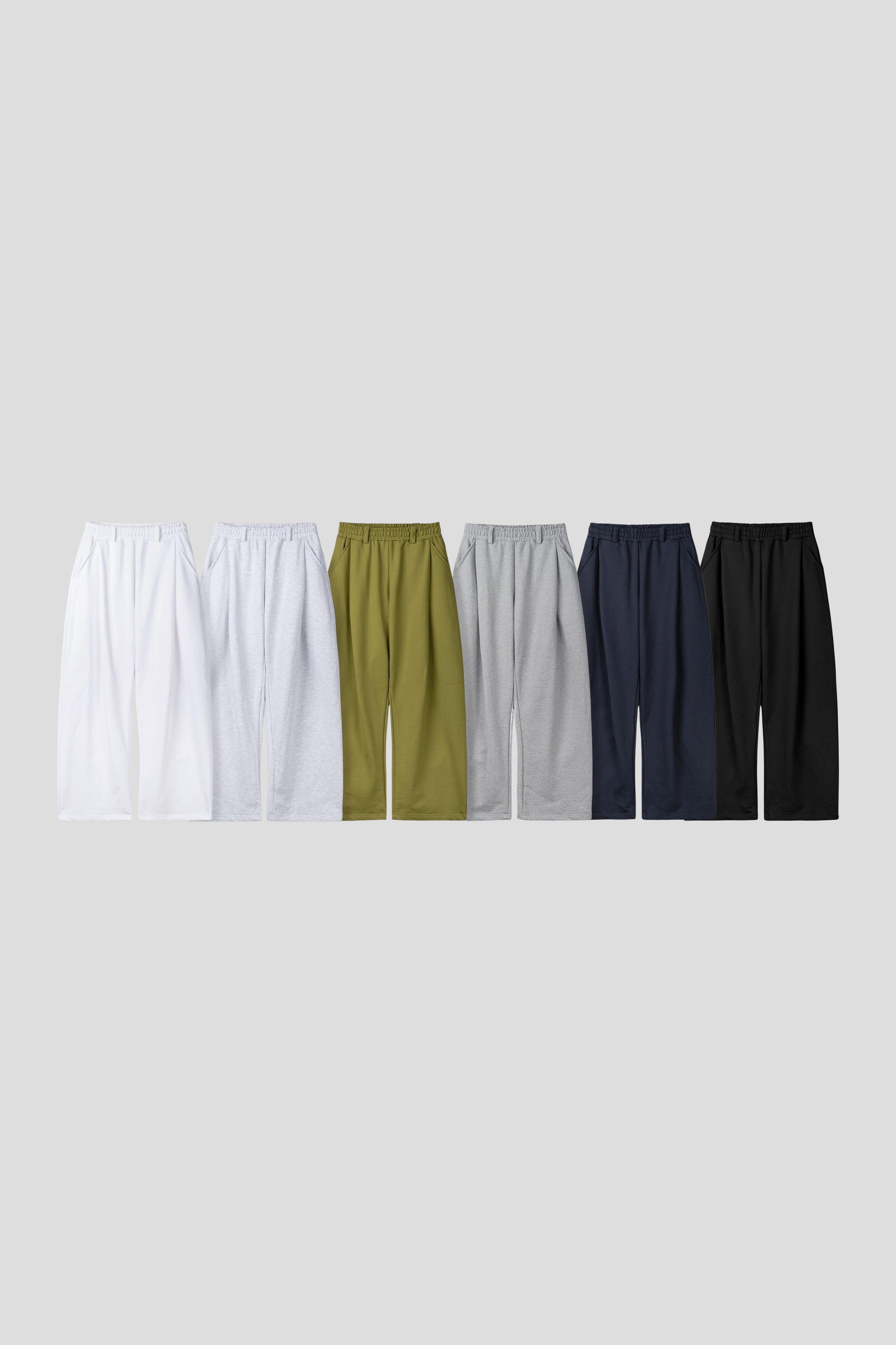 로블 딥 원턱 밴딩 트랙 팬츠 (6color)