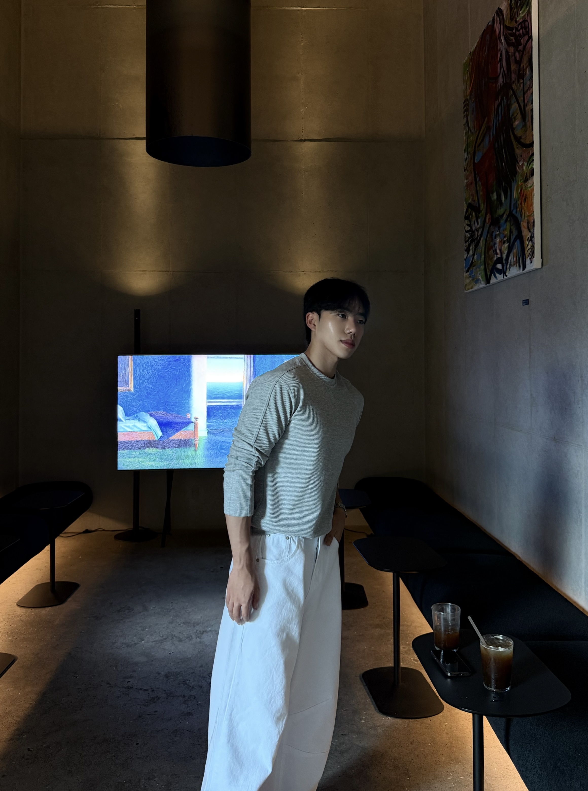 뉴브 시그니처 절개 라인 머슬 긴팔 (5color)