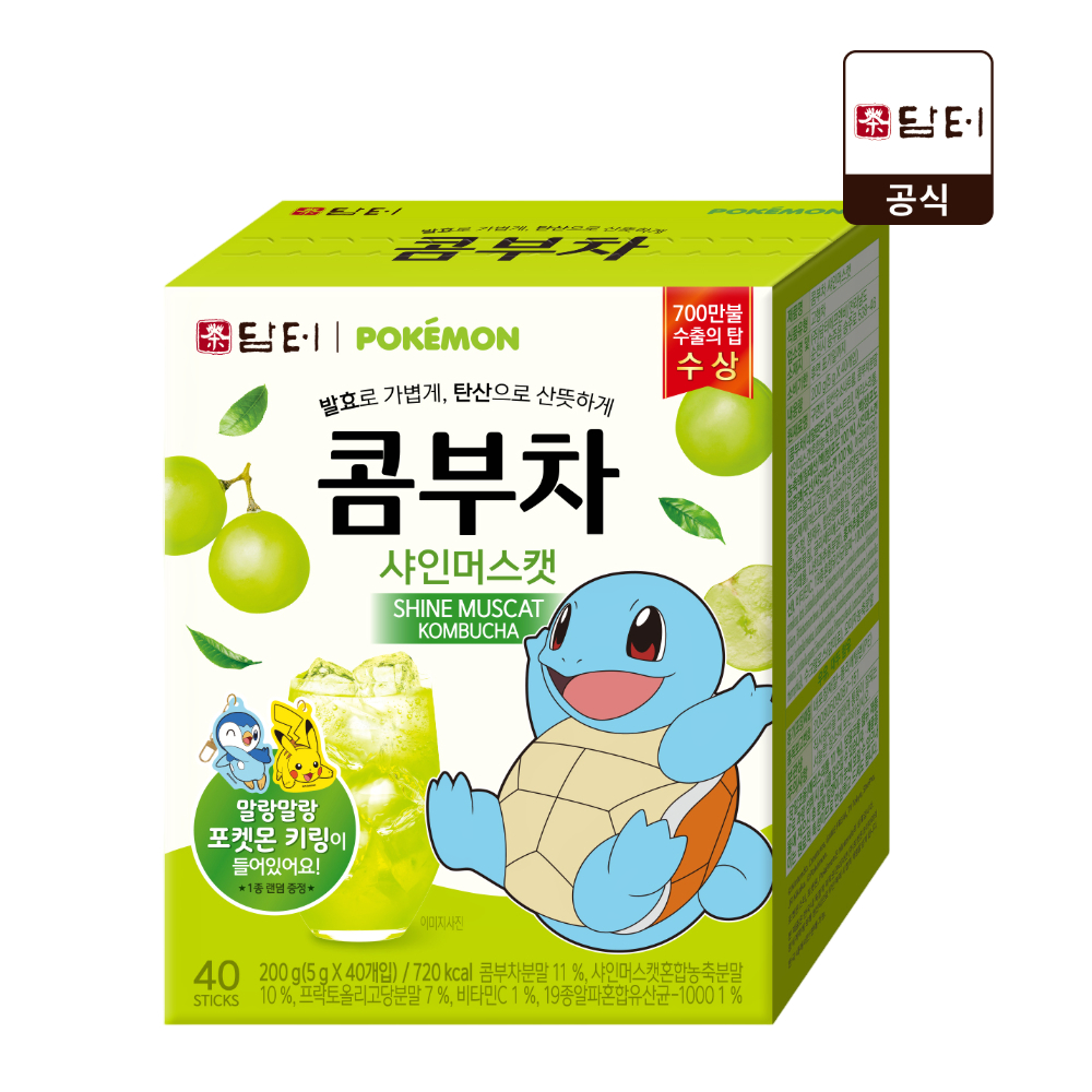 담터 포켓몬 콤부차 샤인머스캣 40T - 에이블리